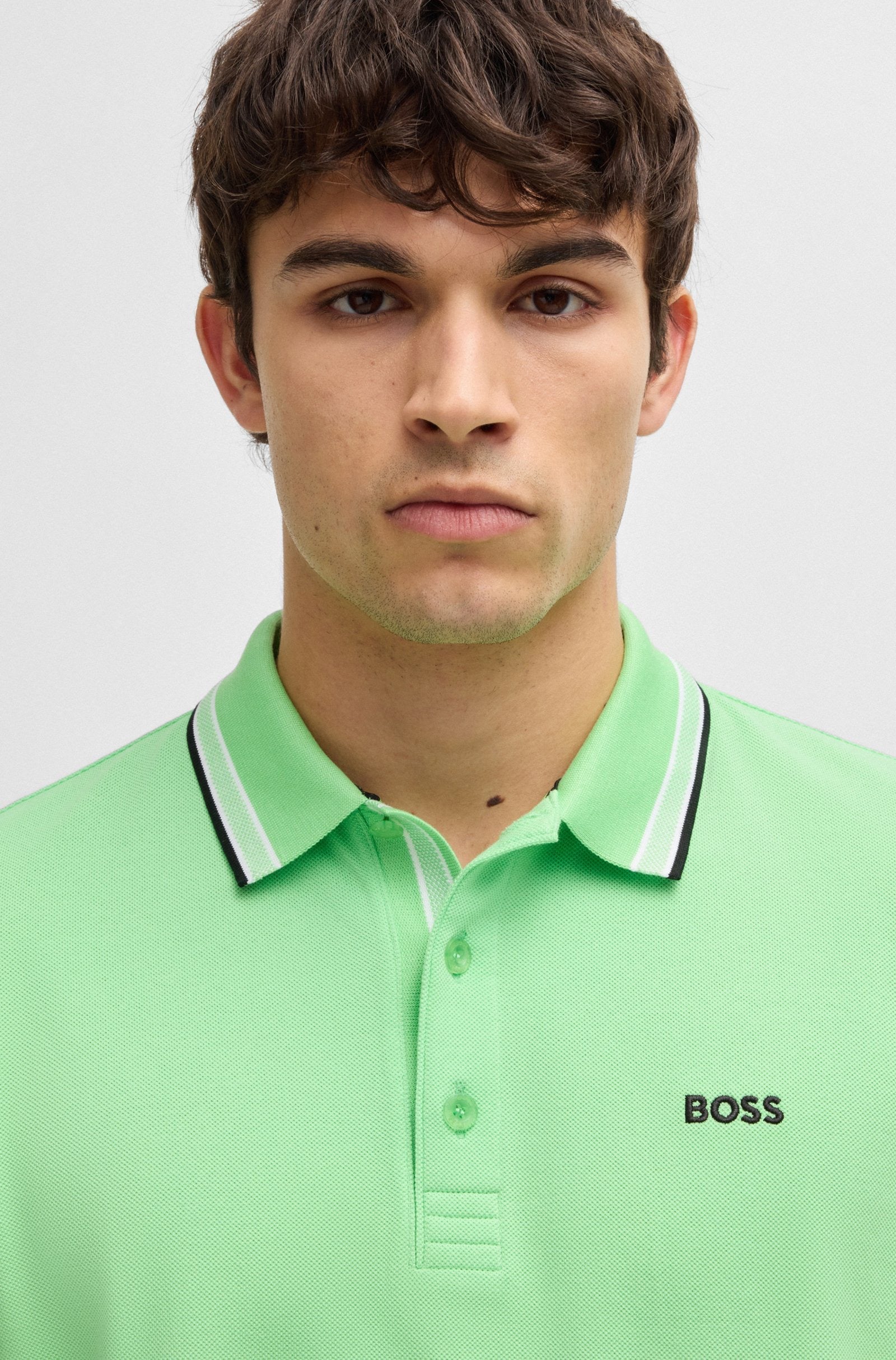 BOSS Paddy Polo Shirt In Cotton Piqué With Logo Undercollar