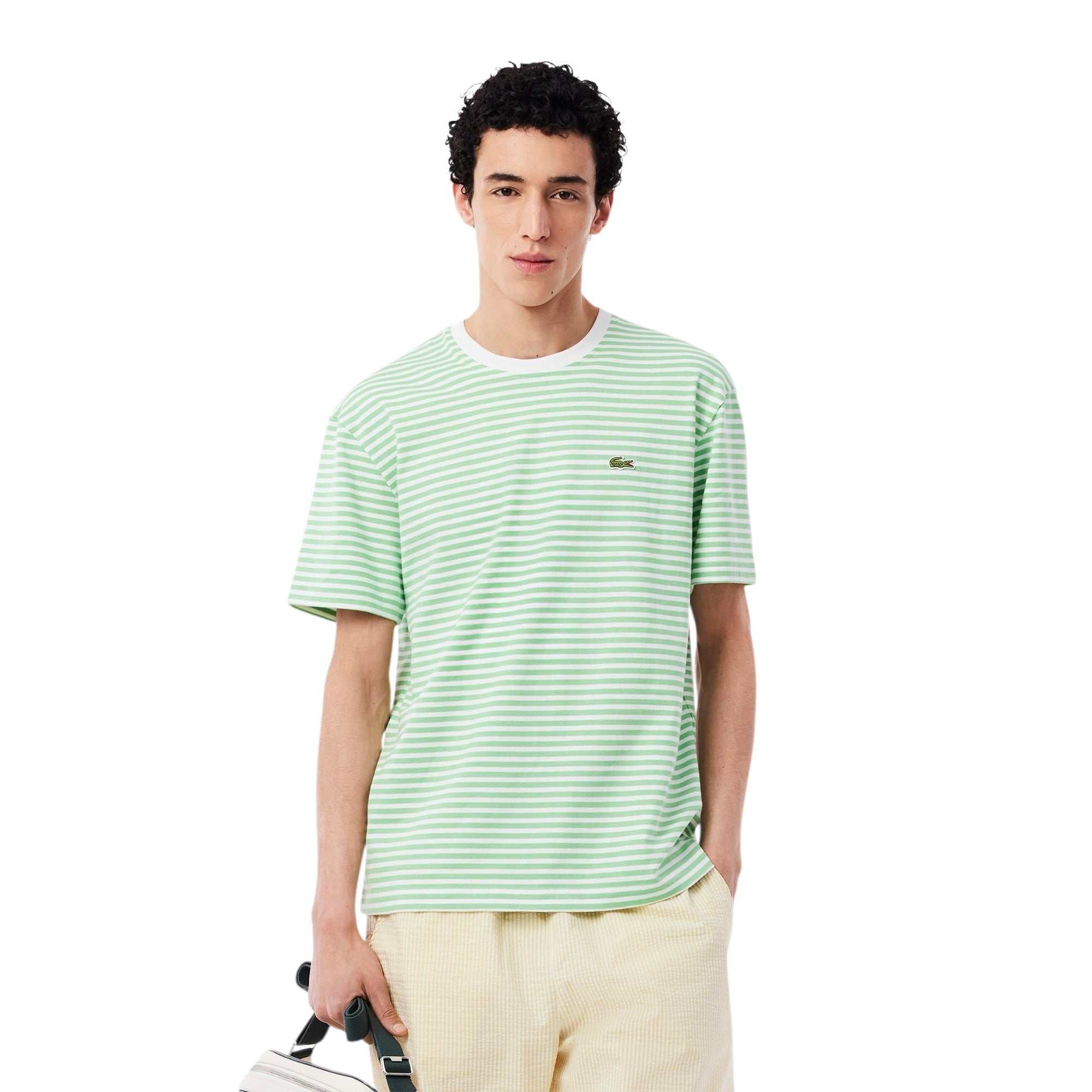 Lacoste Striped Heavy Cotton T-Shirt