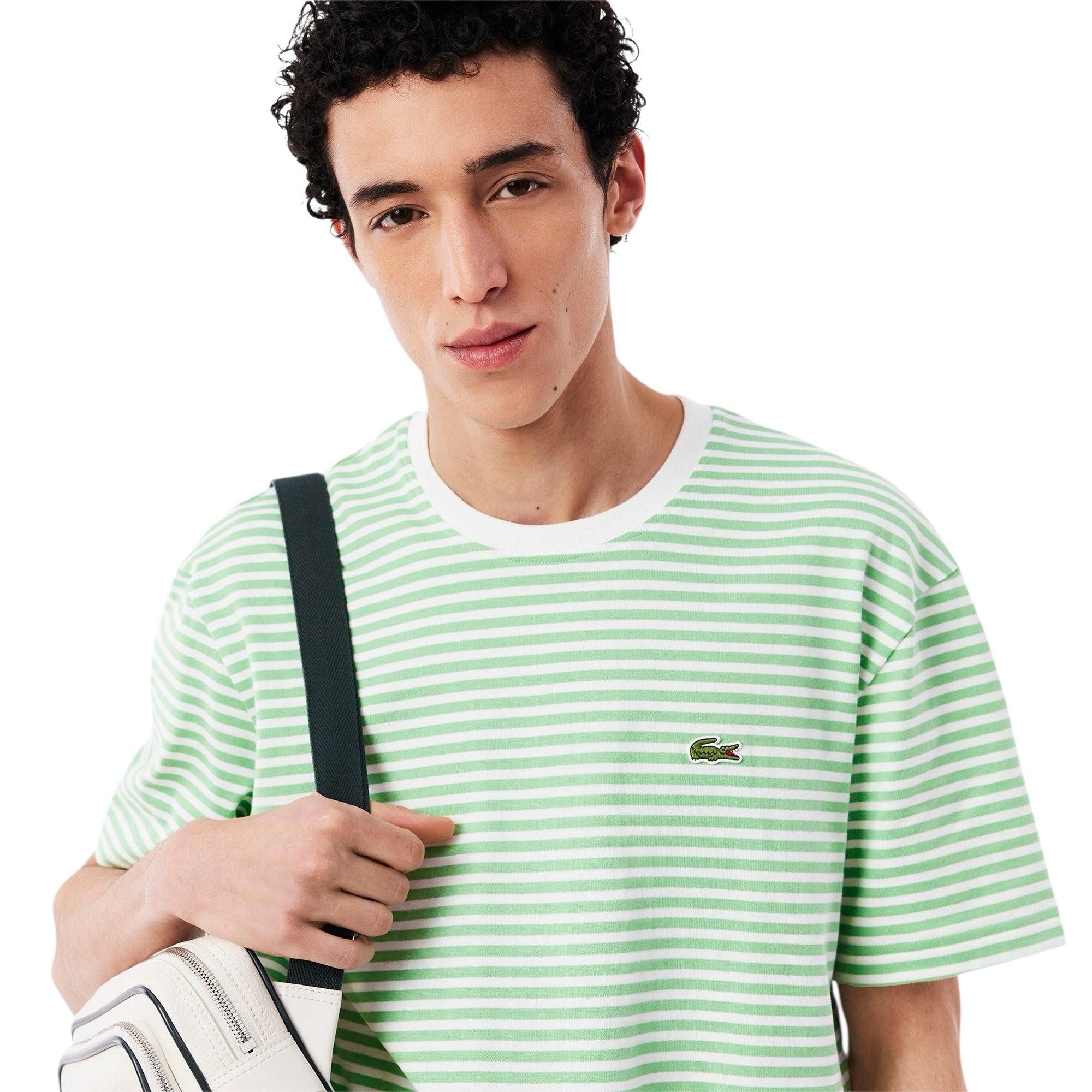 Lacoste Striped Heavy Cotton T-Shirt