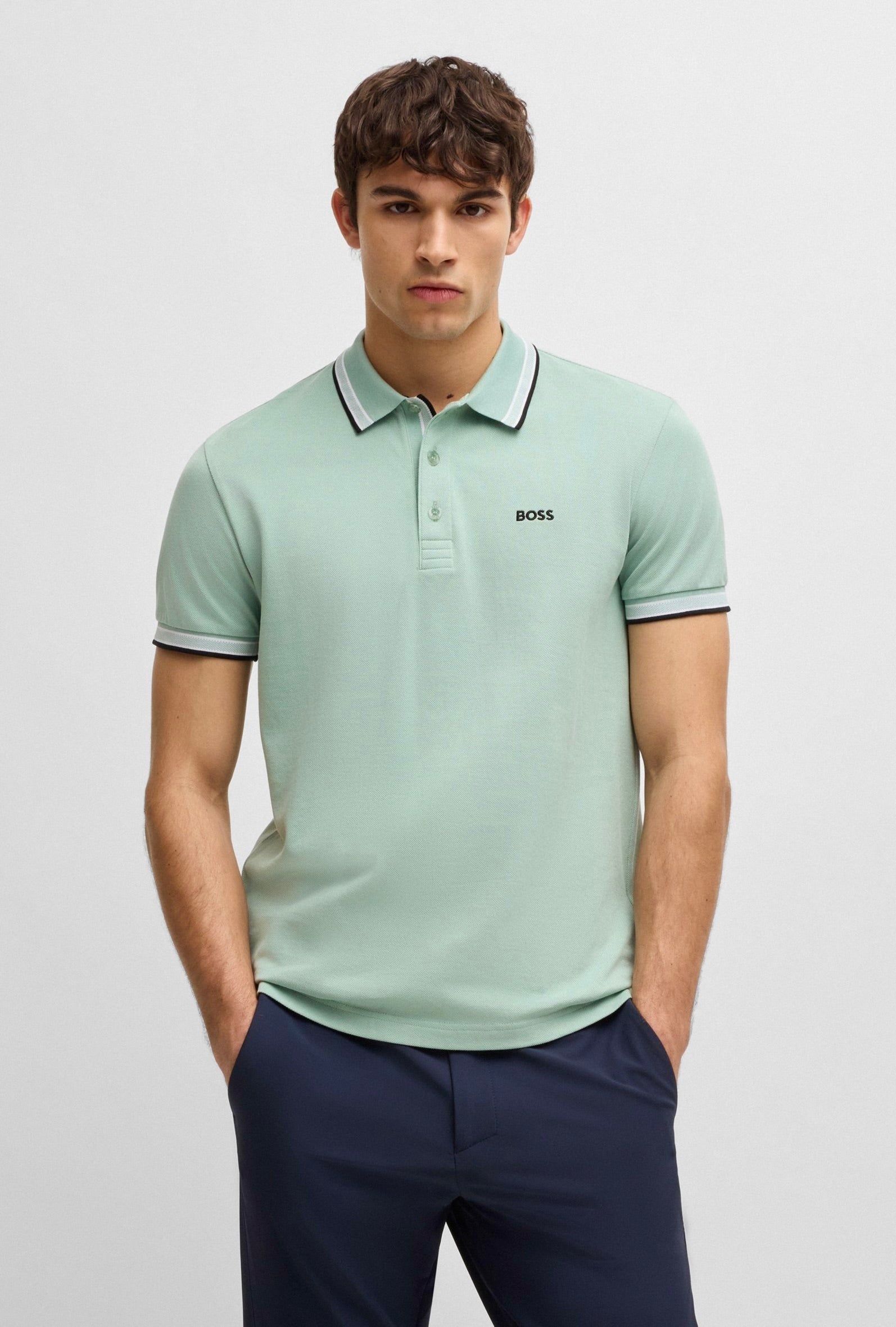 BOSS Paddy Polo Shirt In Cotton Piqué With Logo Undercollar
