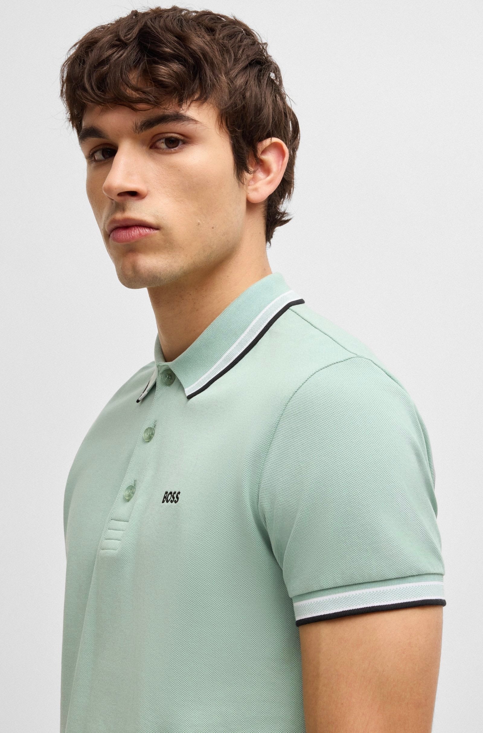 BOSS Paddy Polo Shirt In Cotton Piqué With Logo Undercollar