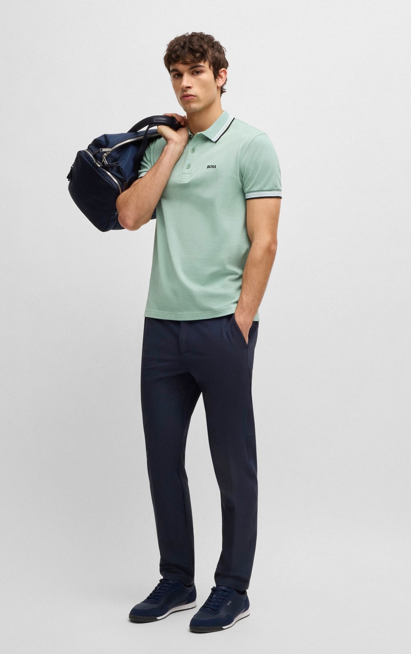 BOSS Paddy Polo Shirt In Cotton Piqué With Logo Undercollar