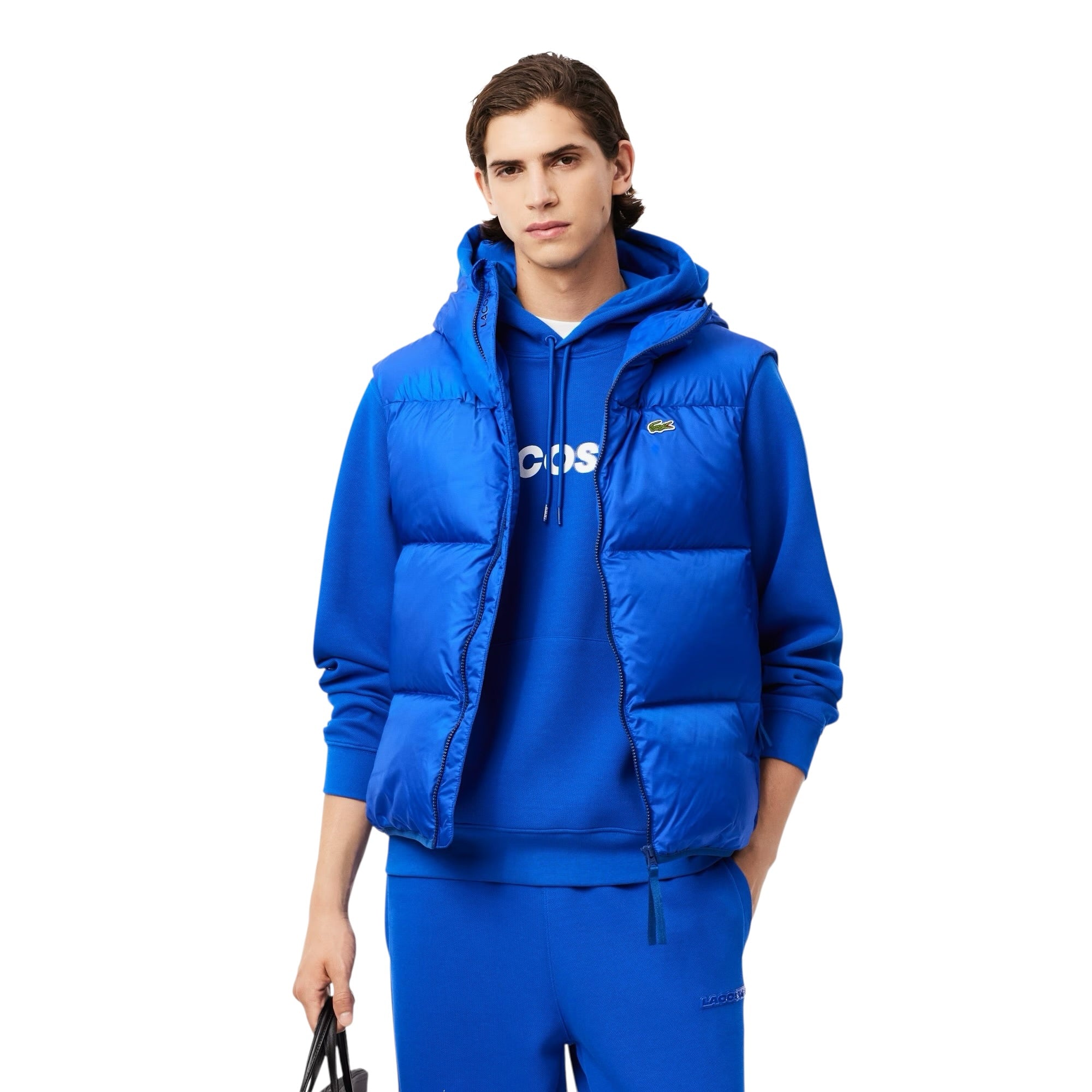 Lacoste Water-Repellent Hooded Puffer Vest