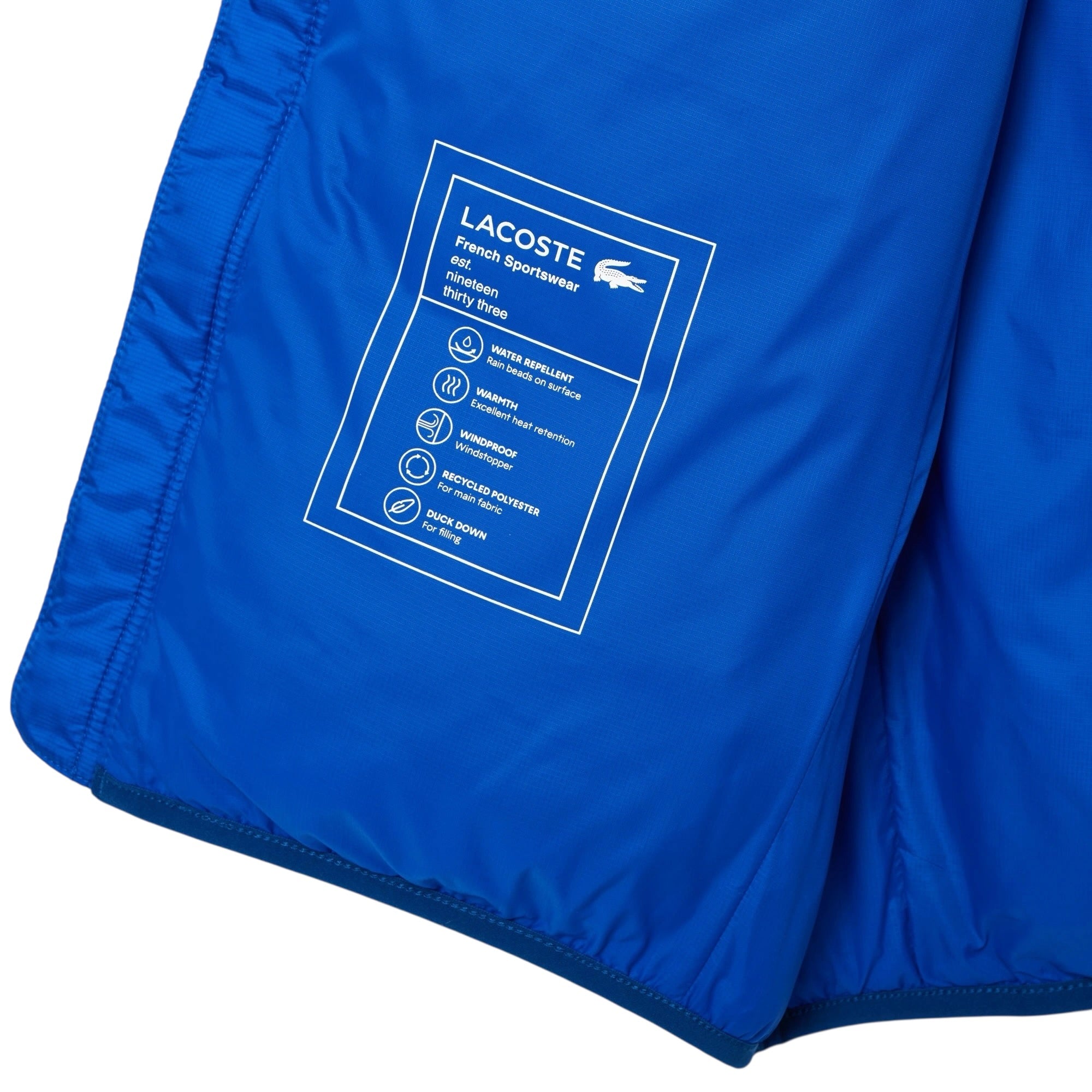 Lacoste Water-Repellent Hooded Puffer Vest