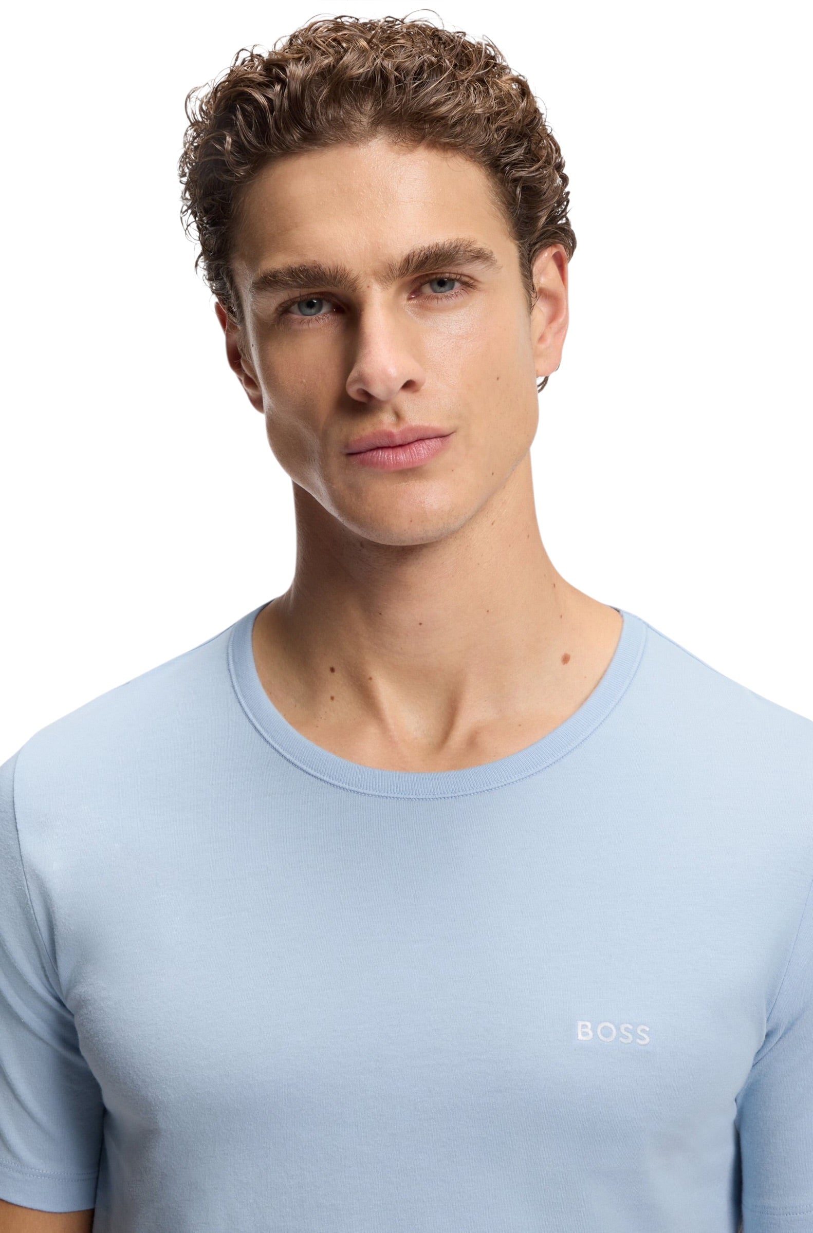 BOSS Three-Pack Of Logo-Embroidered T-Shirts In Cotton