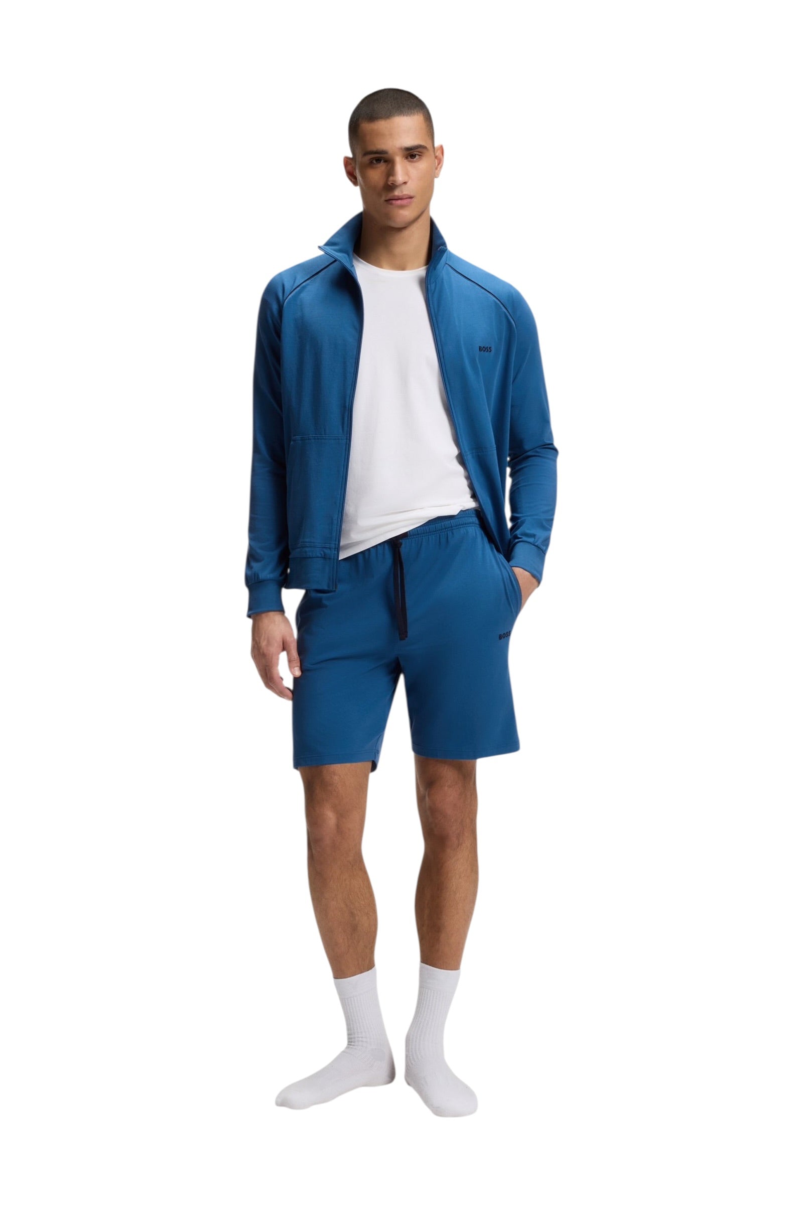BOSS Stretch-Cotton Shorts With Embroidered Logo