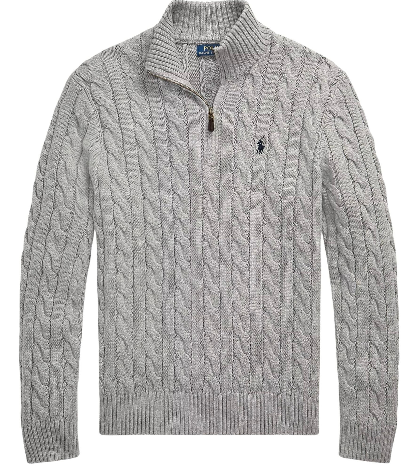 Polo Ralph Lauren Cable Knit Cotton Quarter-Zip Jumper