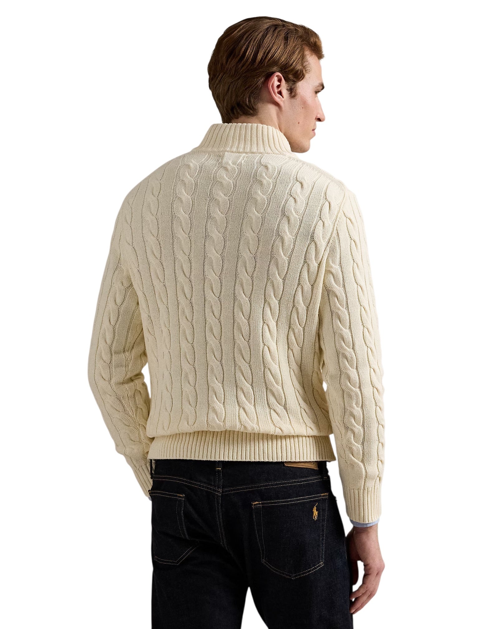 Polo Ralph Lauren Cable Knit Cotton Quarter-Zip Jumper