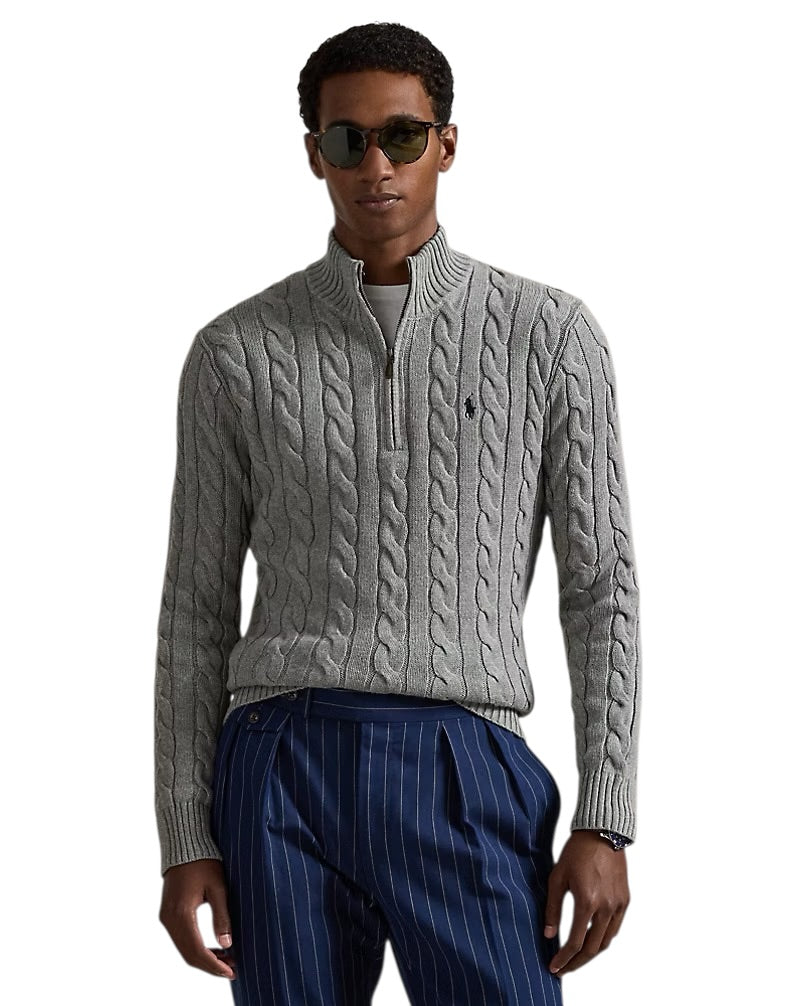 Polo Ralph Lauren Cable Knit Cotton Quarter-Zip Jumper