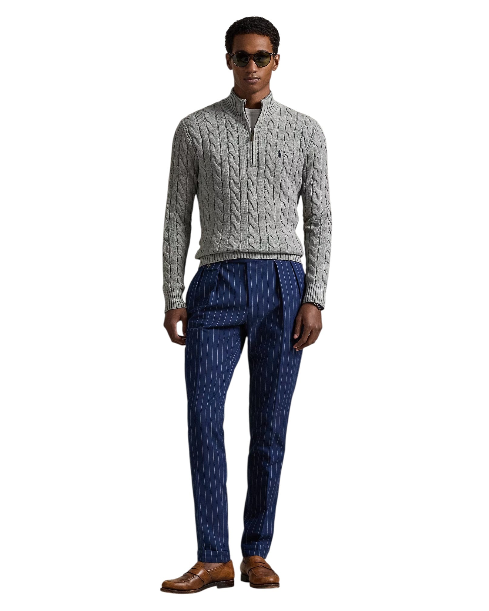 Polo Ralph Lauren Cable Knit Cotton Quarter-Zip Jumper