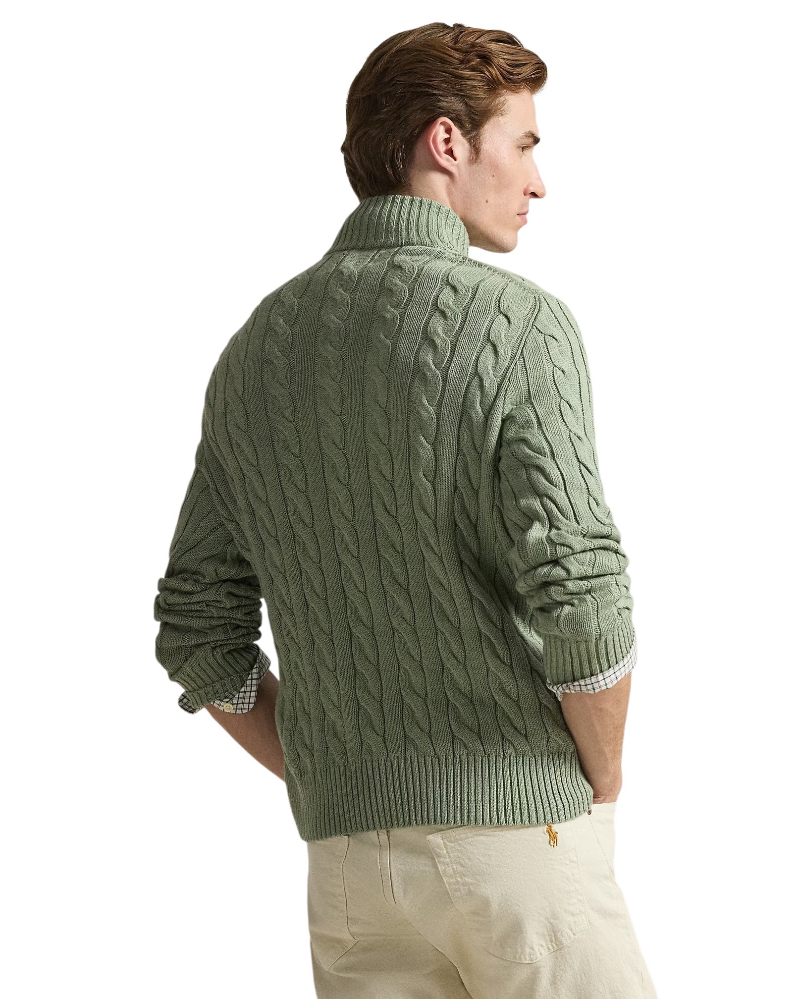 Polo Ralph Lauren Cable Knit Cotton Quarter-Zip Jumper
