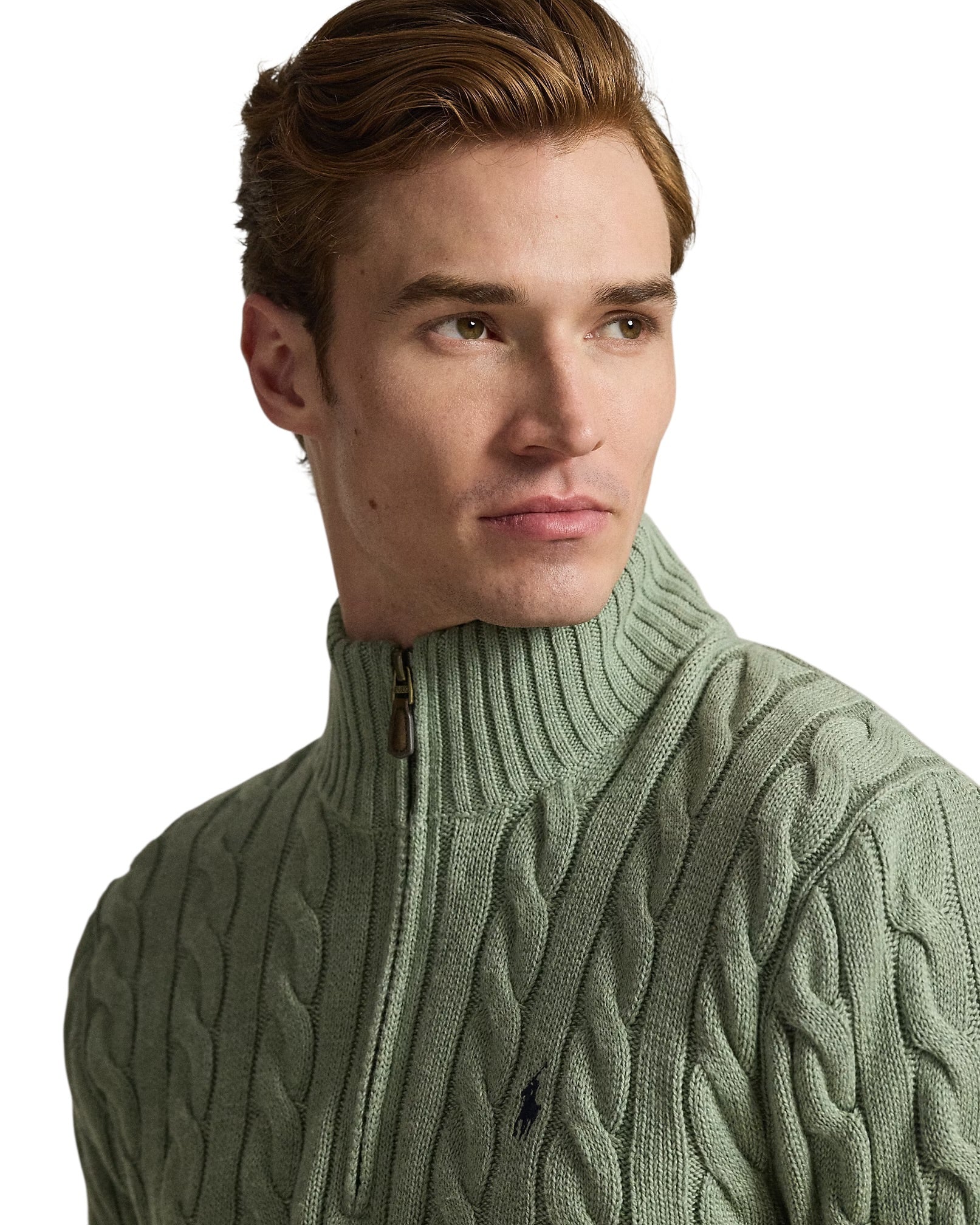 Polo Ralph Lauren Cable Knit Cotton Quarter-Zip Jumper