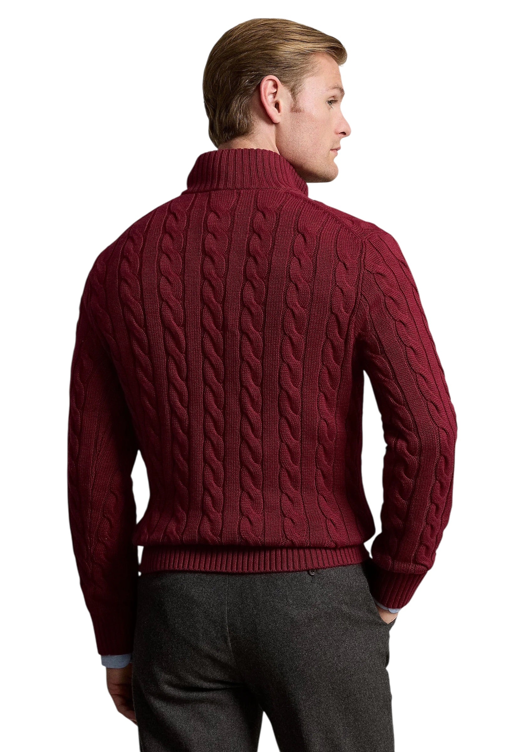 Polo Ralph Lauren Cable Knit Cotton Quarter-Zip Jumper