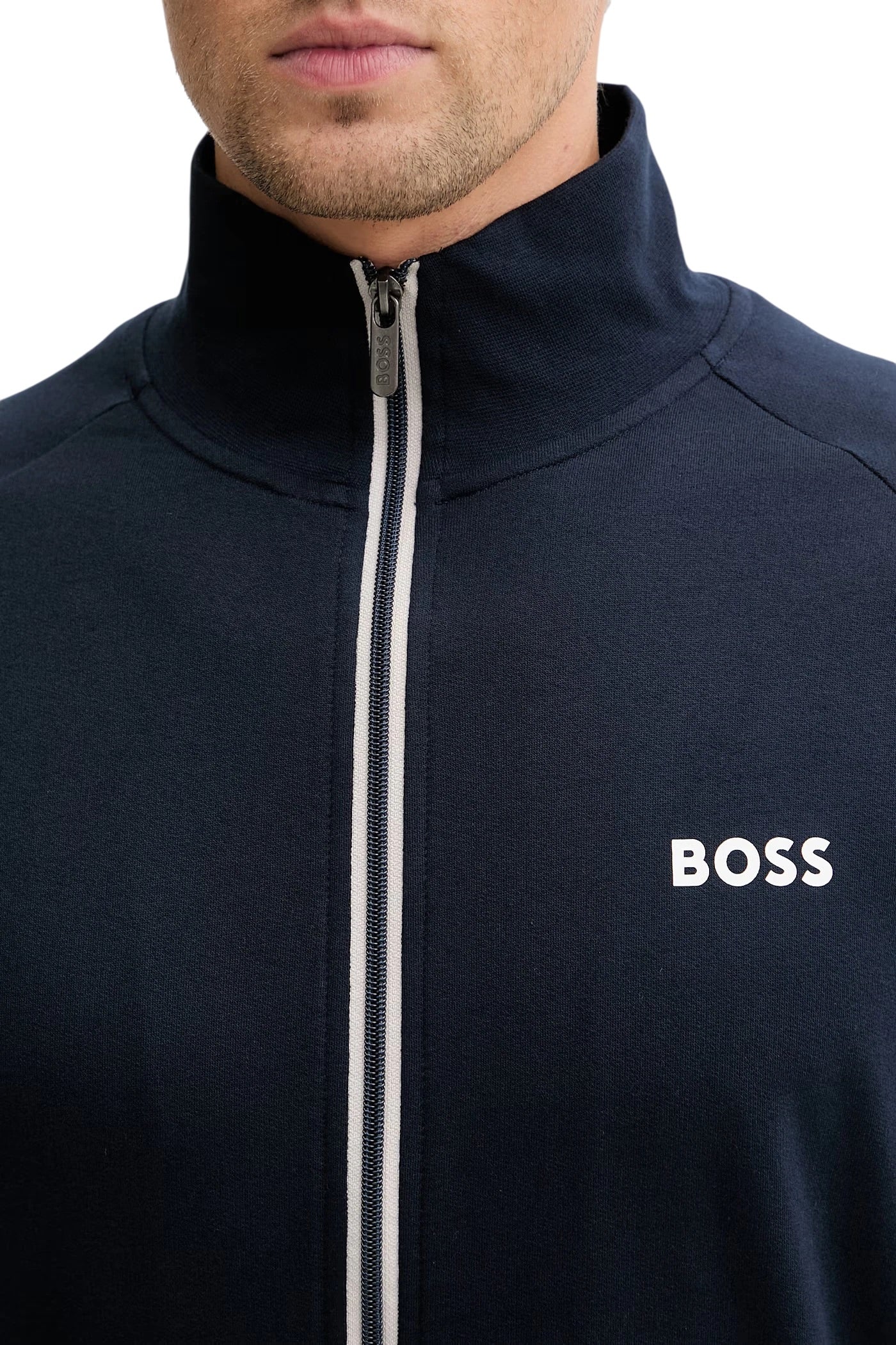 BOSS Authentic Z Full Zip Jacket With Stripe And Logo