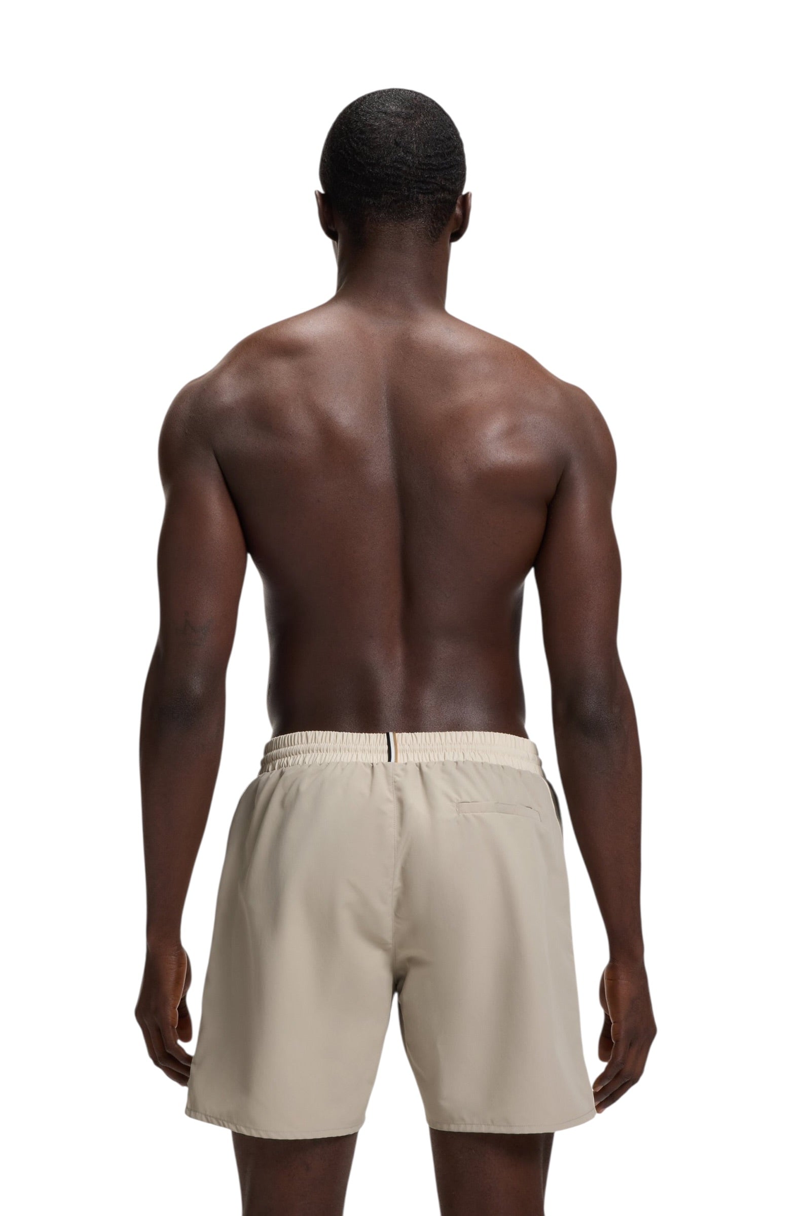 BOSS Starfish Quick-Drying Swim Shorts With Contrast Logo And Piping