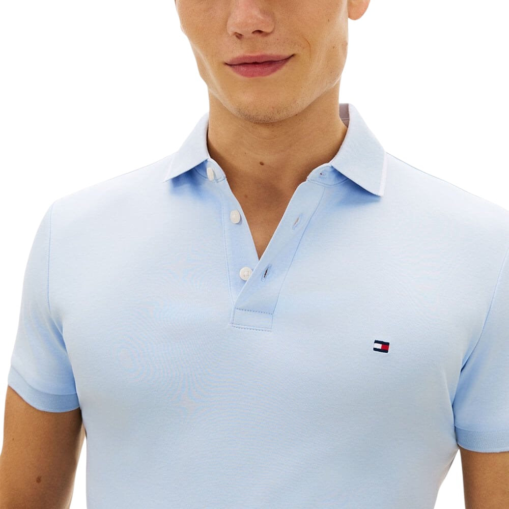 Tommy Hilfiger Mens Liquid Cotton Slim Tipped Polo Shirt