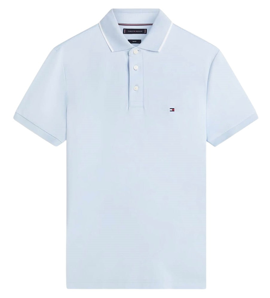 Tommy Hilfiger Mens Liquid Cotton Slim Tipped Polo Shirt