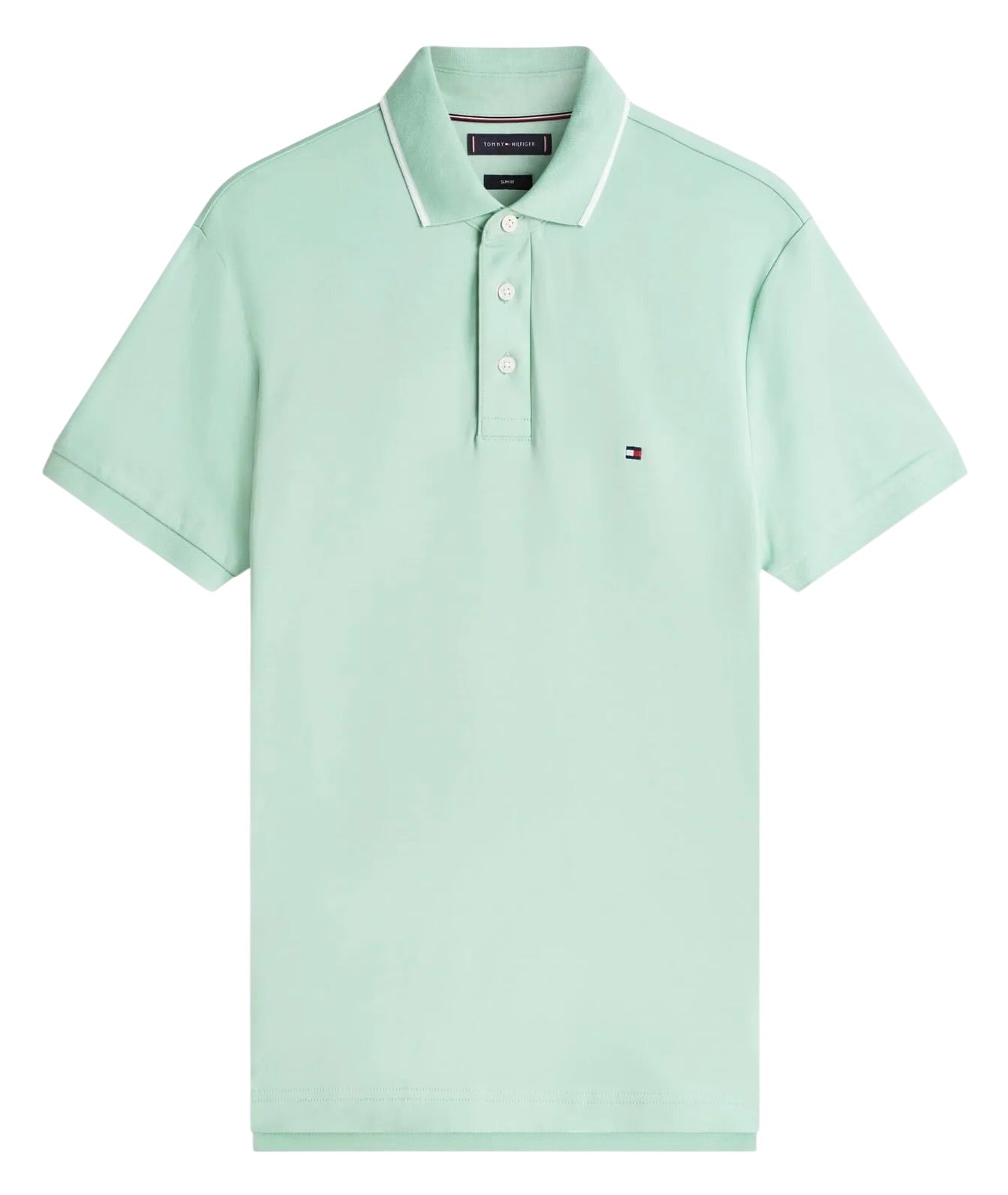 Tommy Hilfiger Mens Liquid Cotton Slim Tipped Polo Shirt