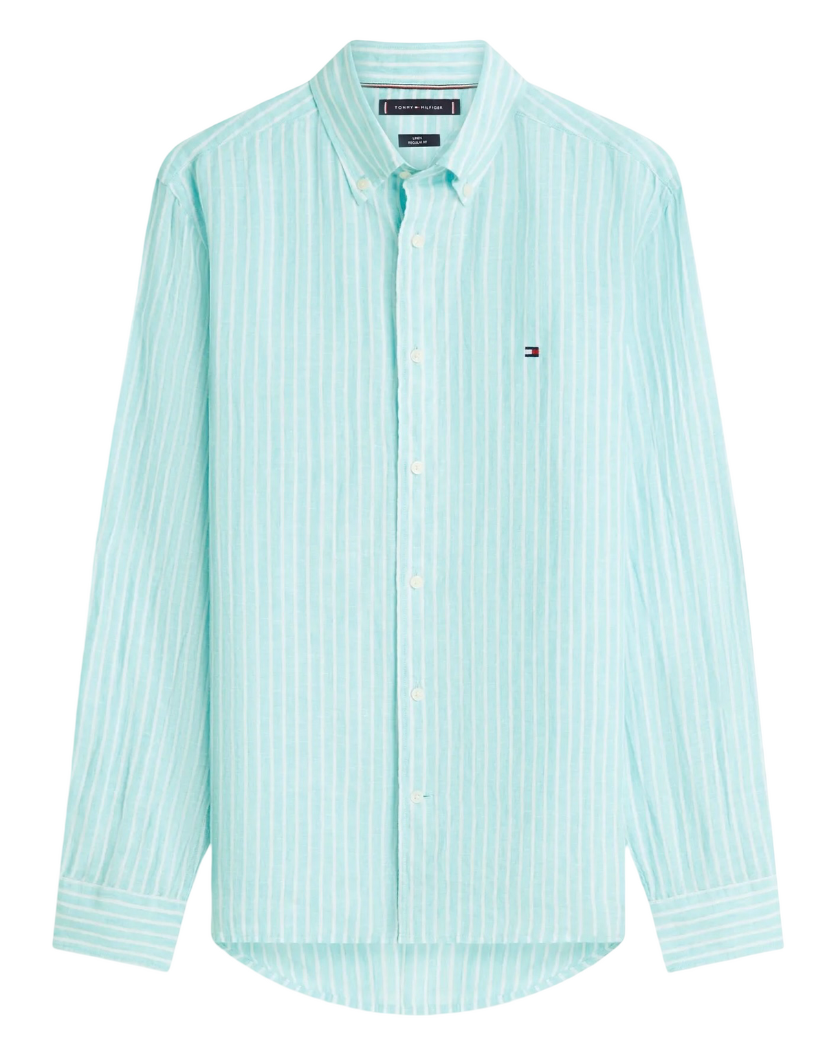 Tommy Hilfiger Regular Fit Bengal Stripe Pure Linen Shirt