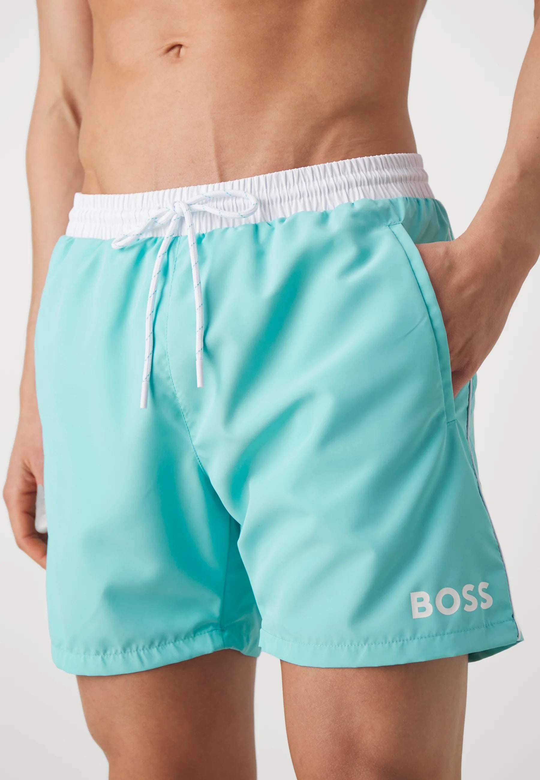 BOSS Starfish Quick-Drying Swim Shorts With Contrast Details