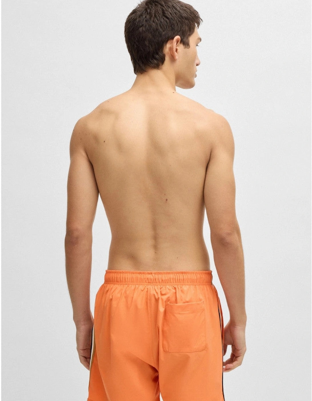 BOSS Iconic Swim Shorts With Signature Stripe And Logo