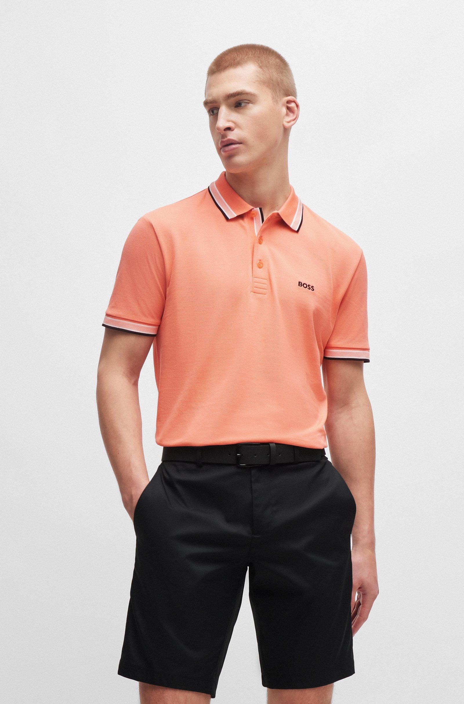 BOSS Paddy Polo Shirt In Cotton Piqué With Logo Undercollar