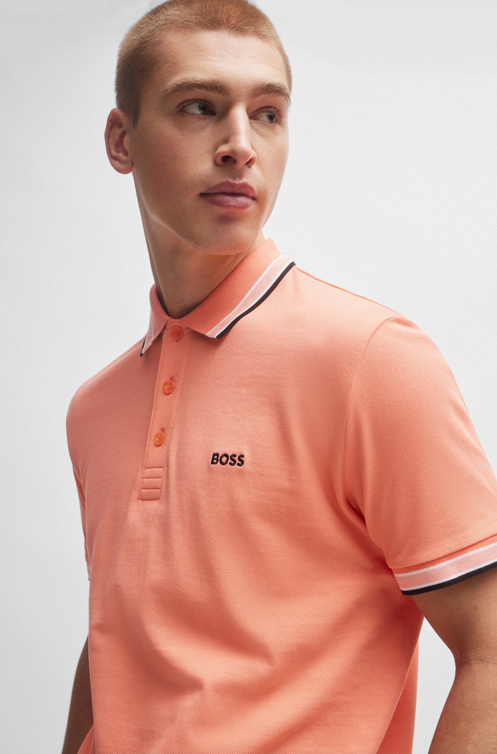 BOSS Paddy Polo Shirt In Cotton Piqué With Logo Undercollar