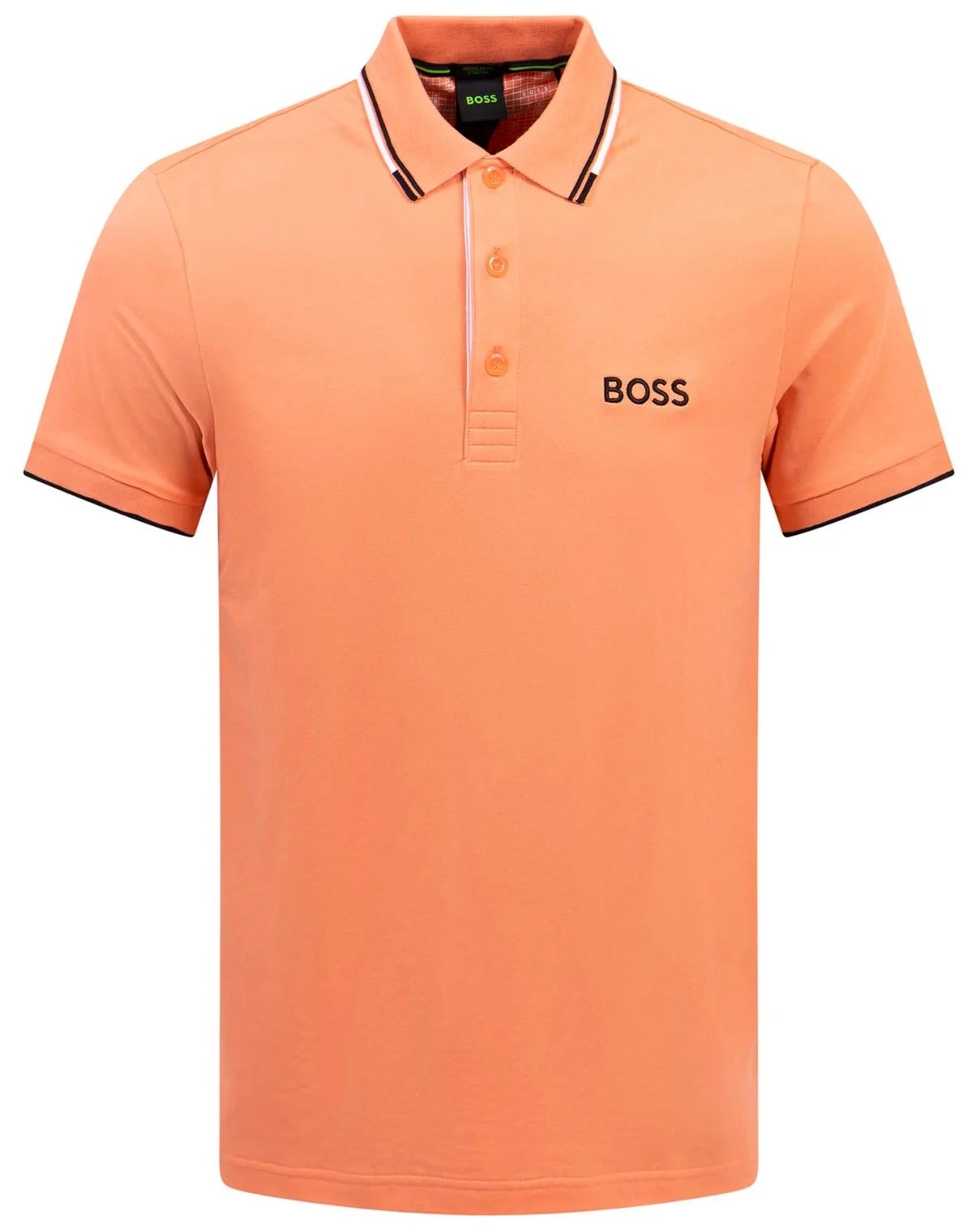 BOSS Paddy Pro Cotton Blend Polo Shirt With Contrast Logos
