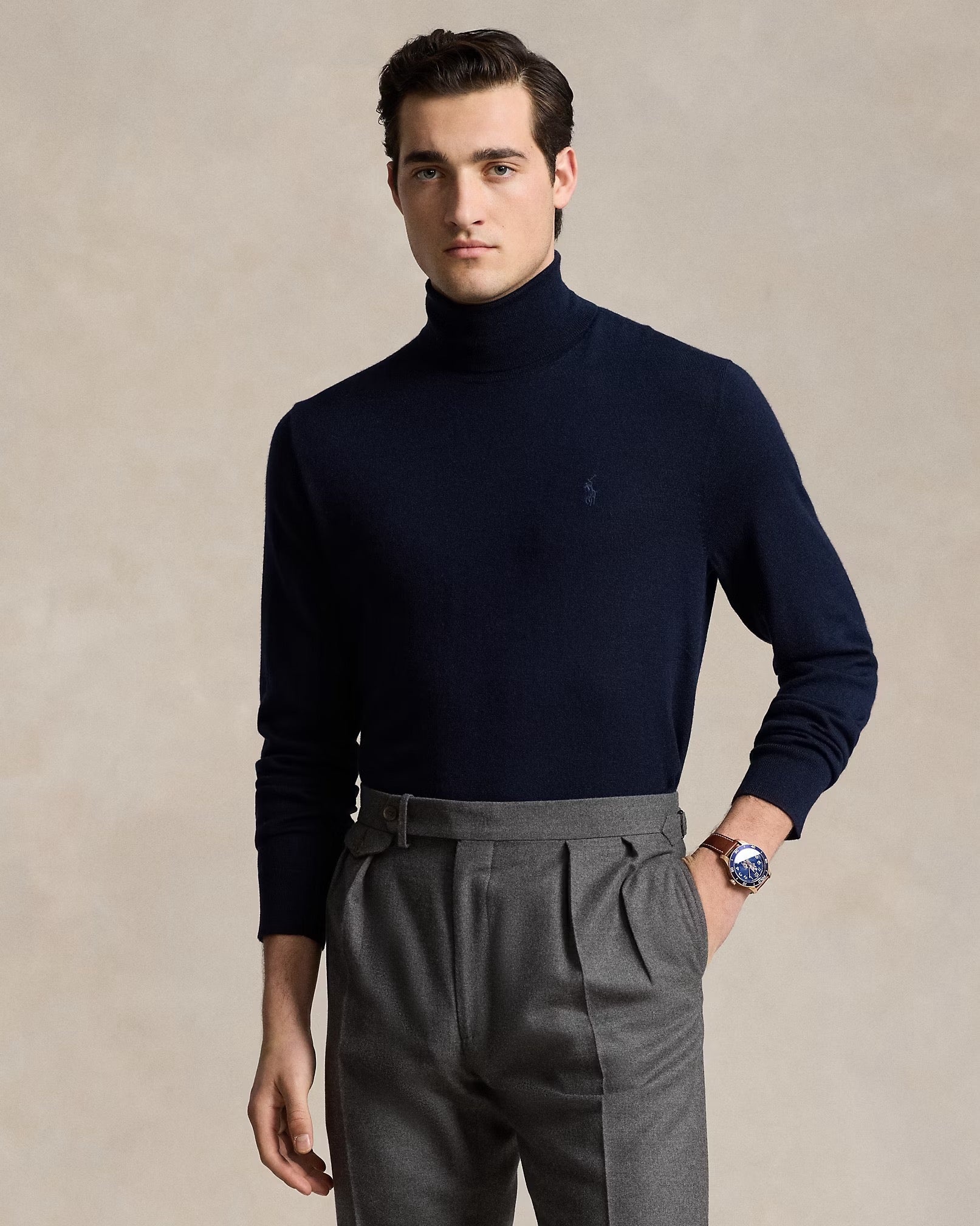 POLO RALPH LAUREN MERINO WOOL ROLL NECK JUMPER