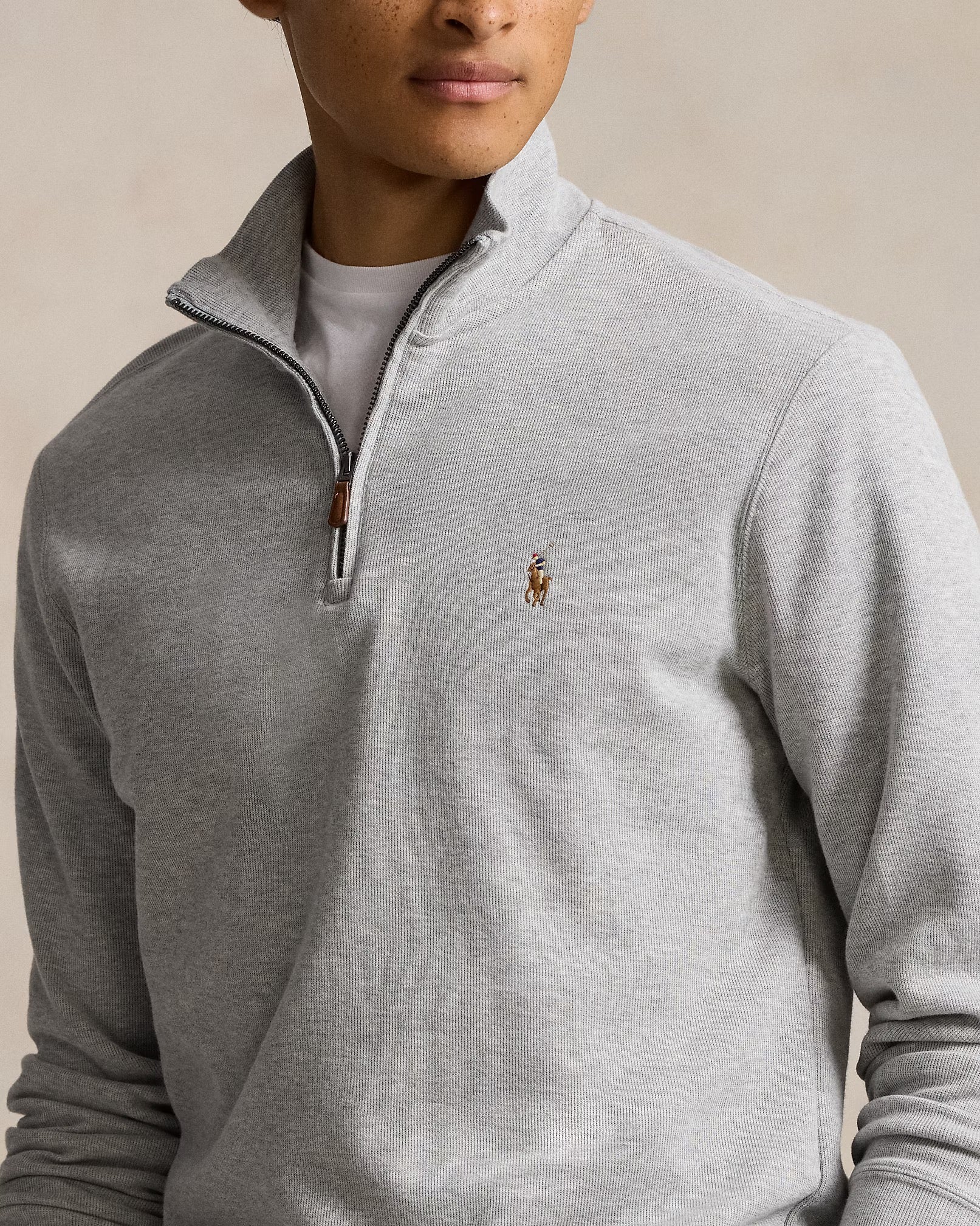 POLO RALPH LAUREN ESTATE RIB QUARTER ZIP PULLOVER