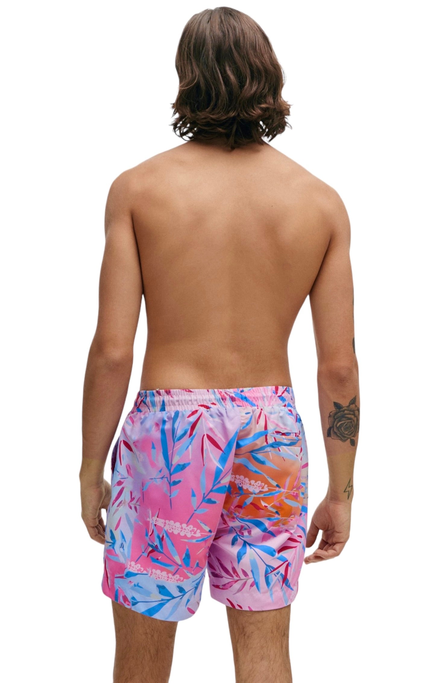 FULLY LINED SWIM SHORTS WITH SEASONAL PRINT