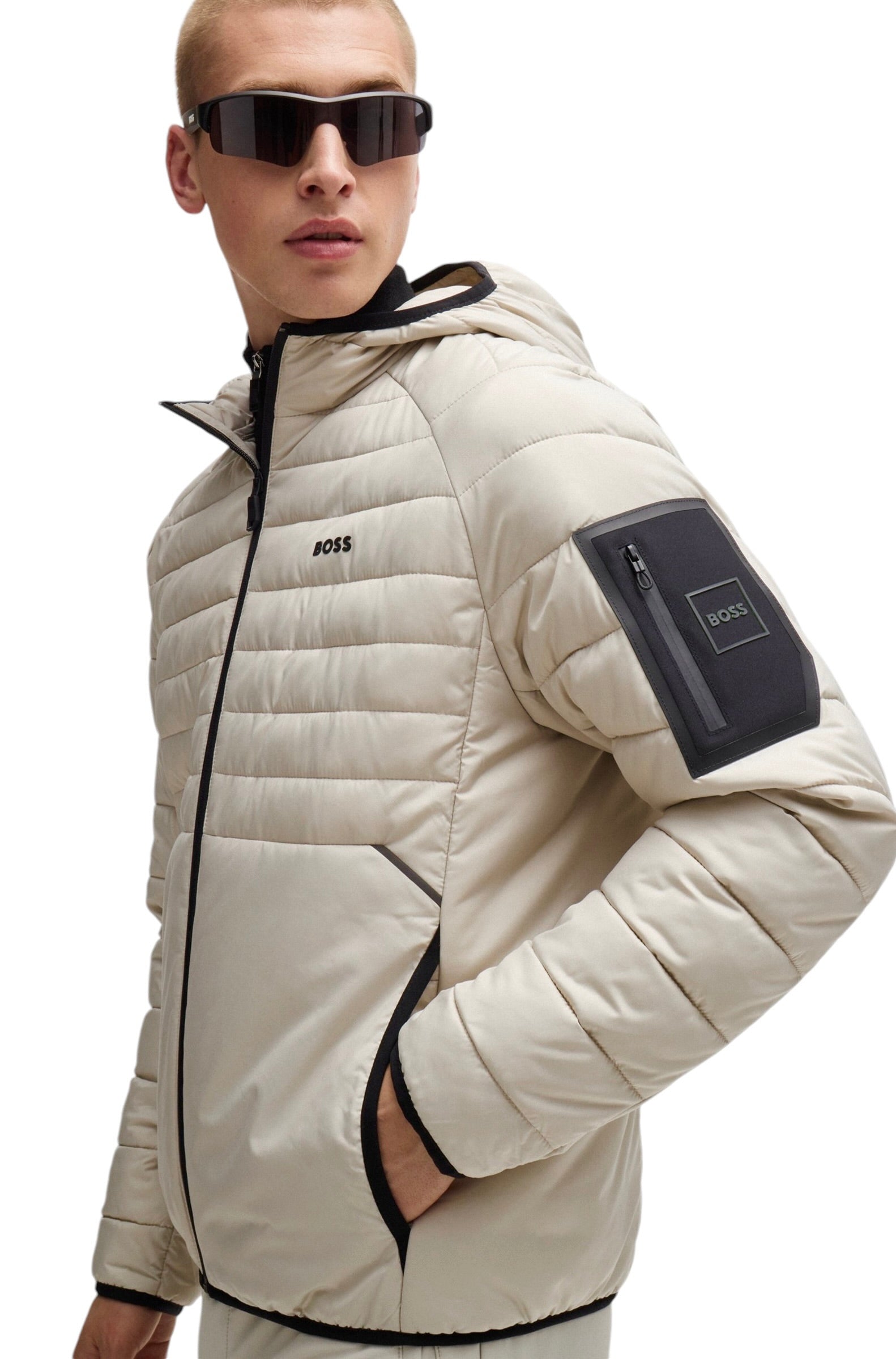 BOSS J_THOR 2 WATER REPELLENT PADDED JACKET WITH DECORATIVE REFLECTIVE DETAILS