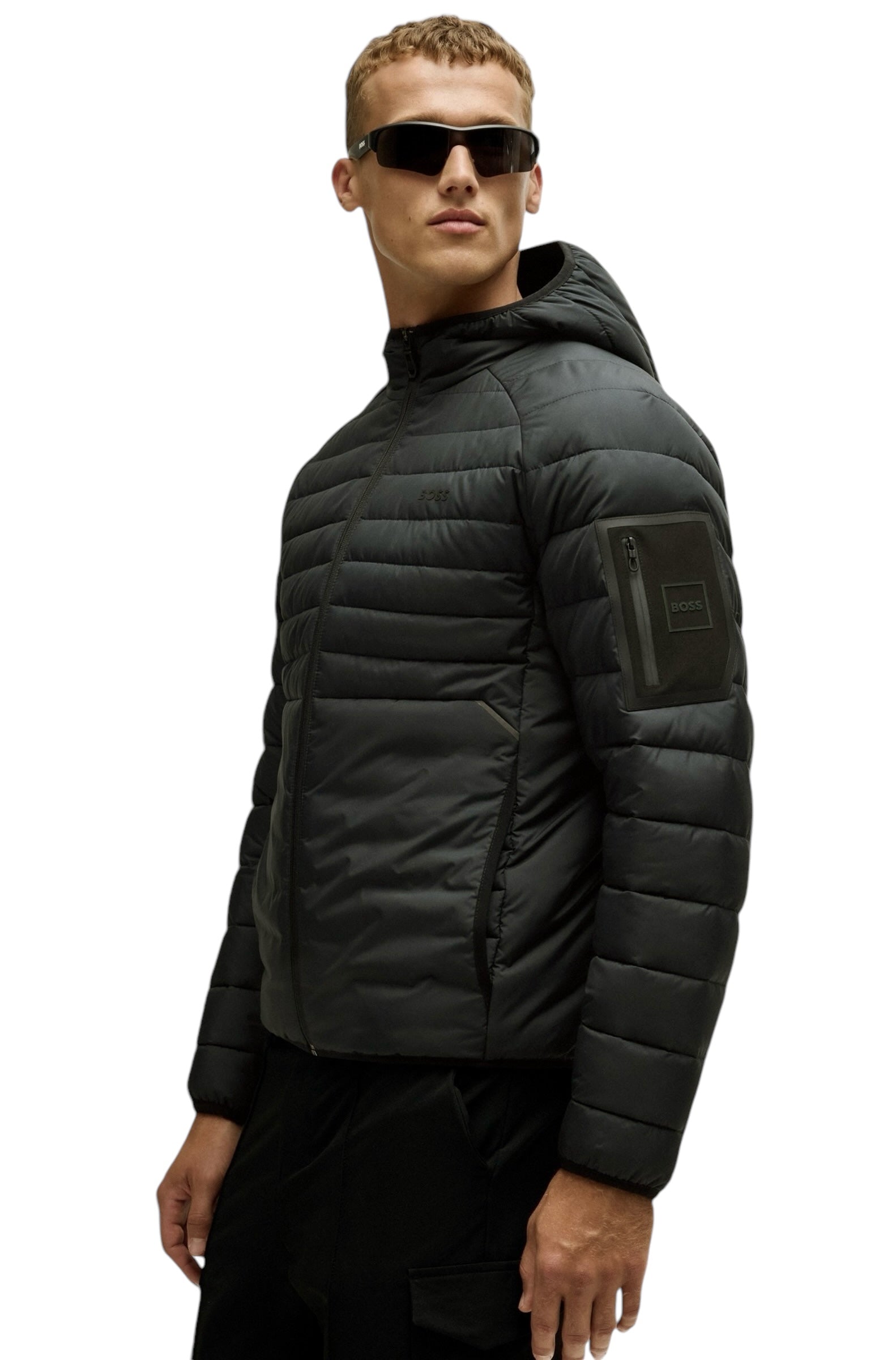 BOSS J_THOR 2 WATER REPELLENT PADDED JACKET WITH DECORATIVE REFLECTIVE DETAILS