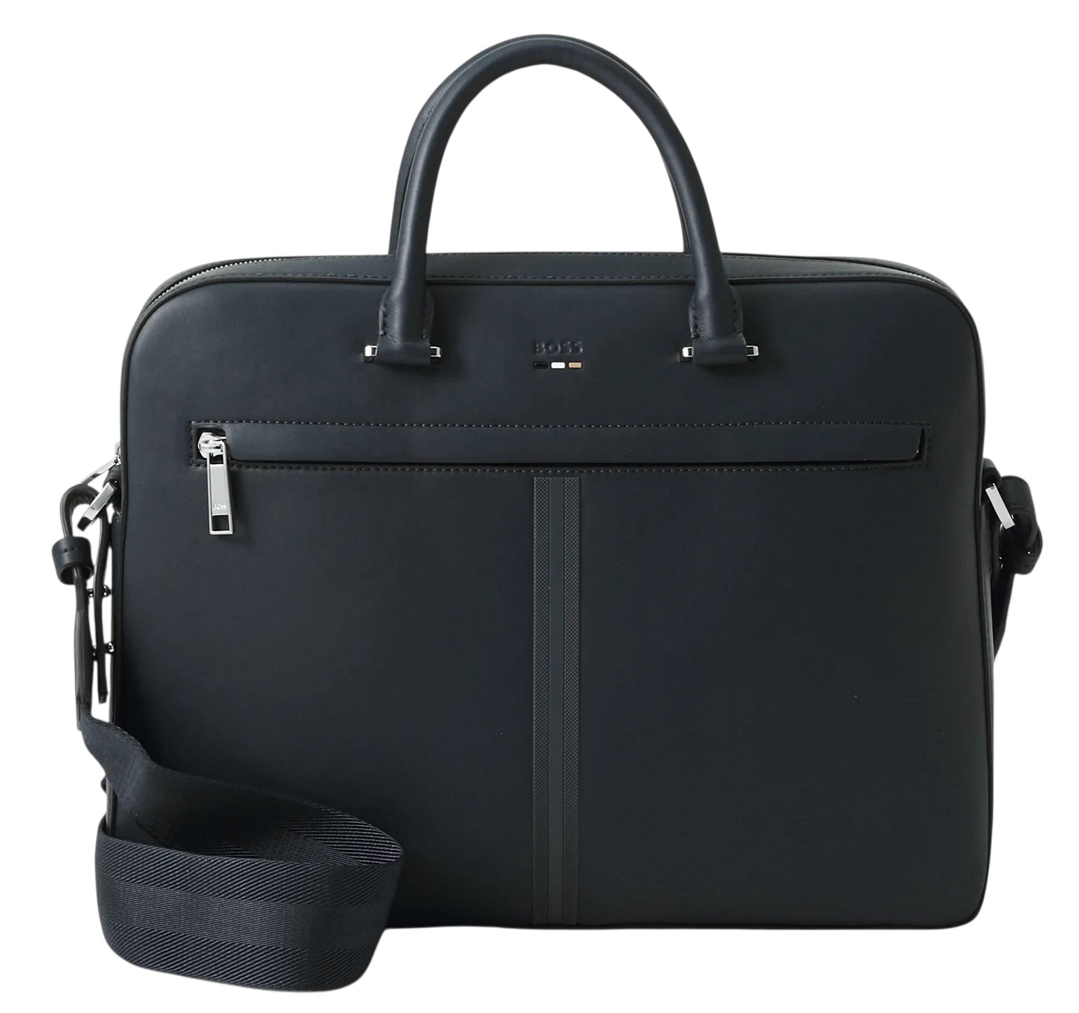 BOSS Ray S Faux Leather Document Case With Textured Trim