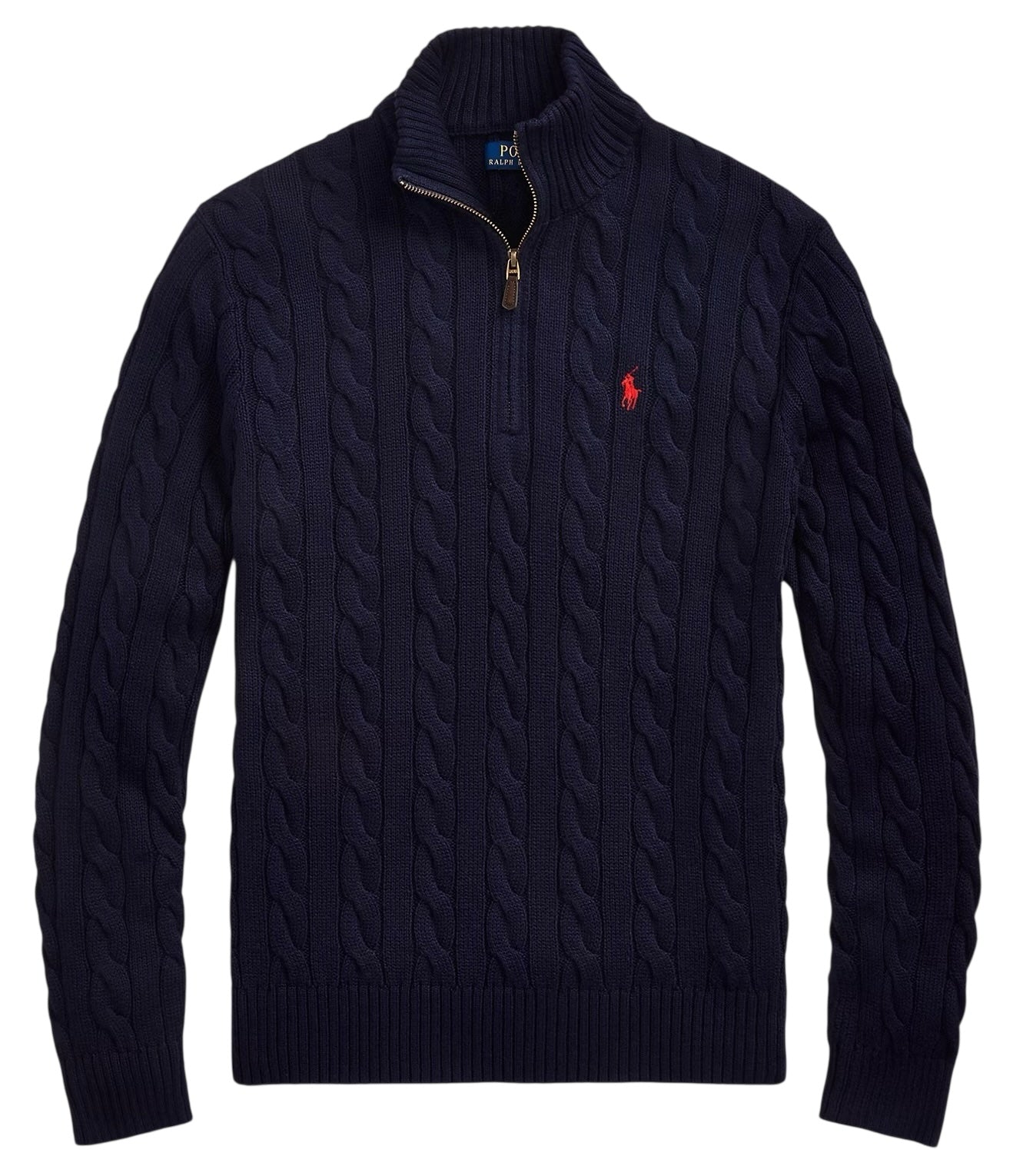 Polo Ralph Lauren Cable Knit Cotton Quarter-Zip Jumper