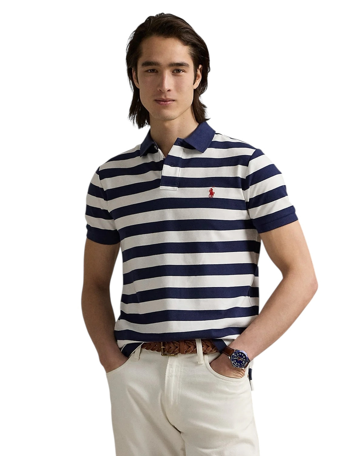 Polo Ralph Lauren Custom Slim Fit Striped Polo Shirt