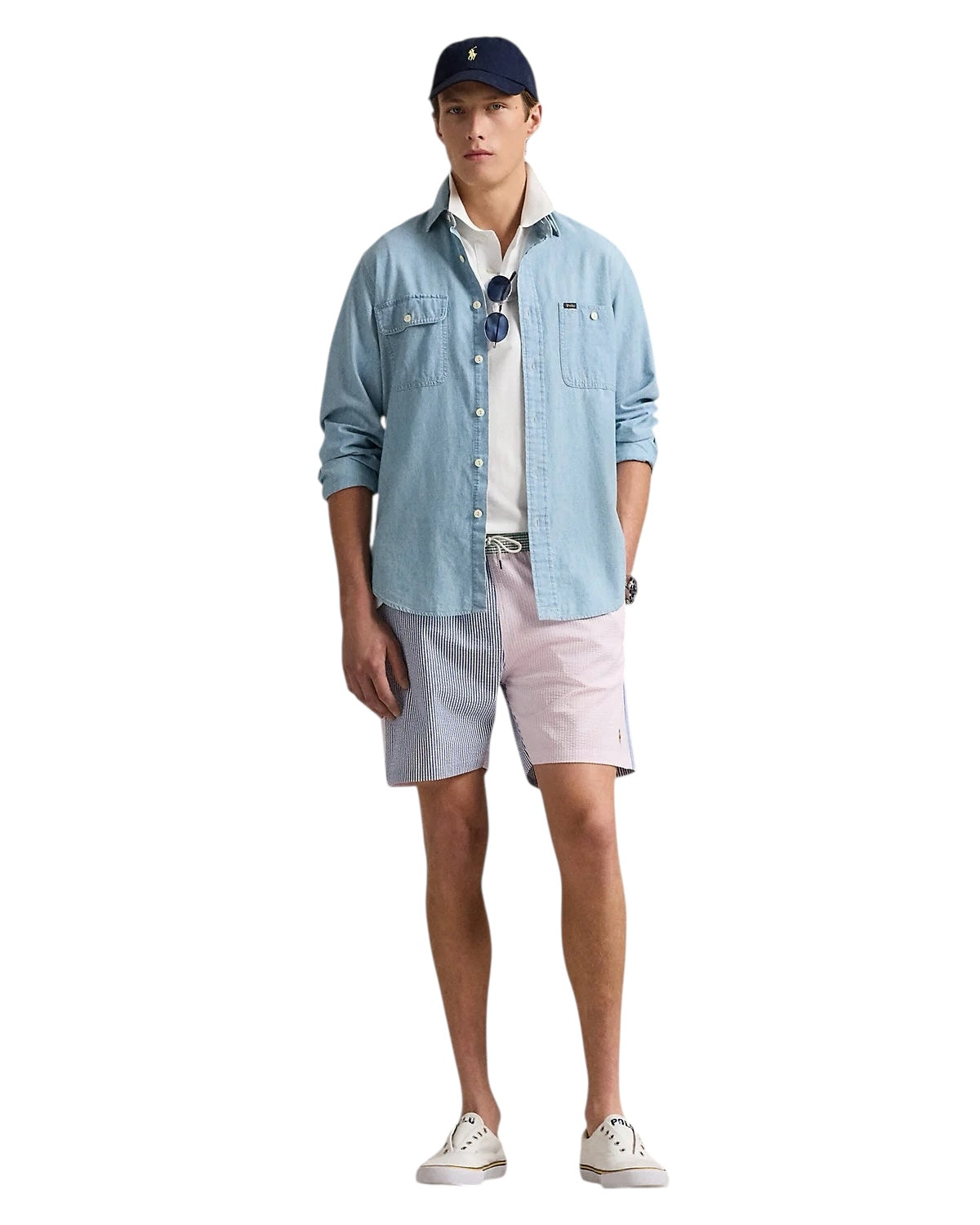 Polo Ralph Lauren 14.5 cm Traveller Seersucker Swimming Trunk