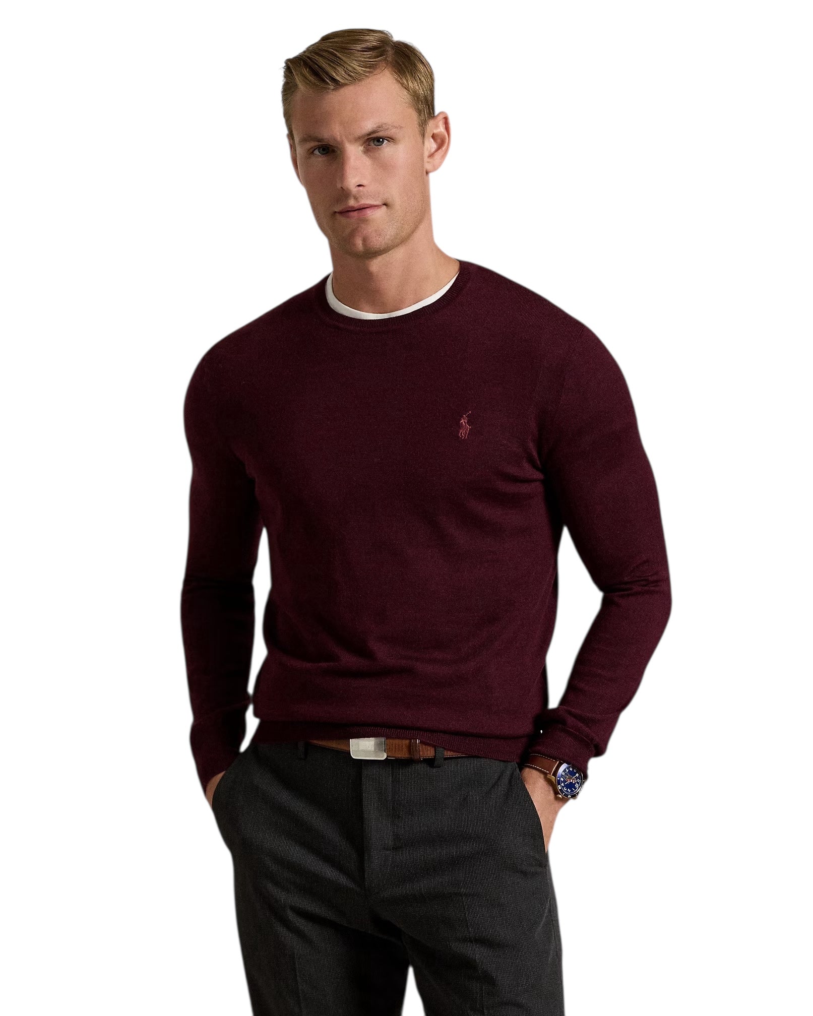 Polo Ralph Lauren Washable Wool Slim Fit Crew Neck Jumper