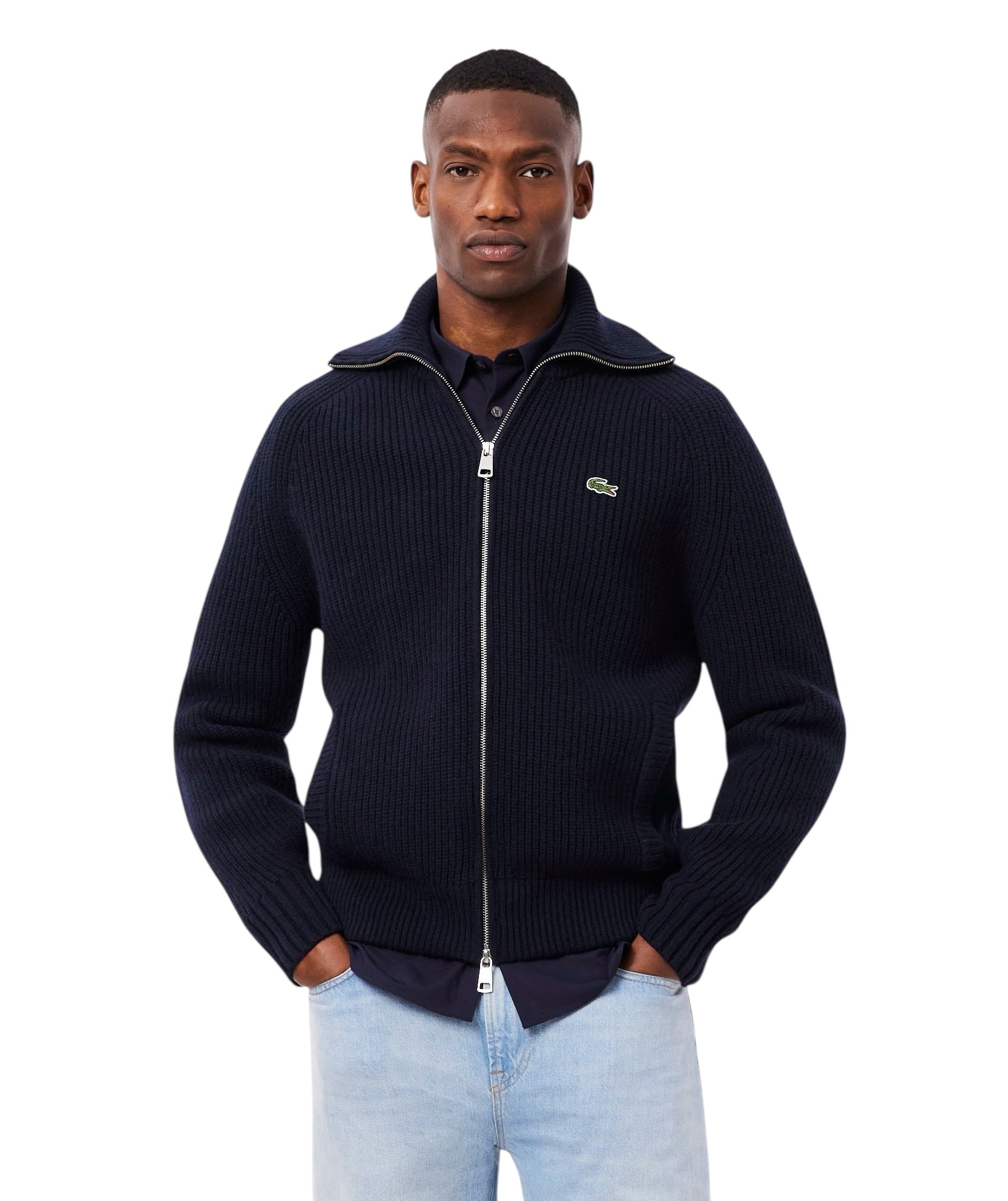 Lacoste Pure Wool High Neck Zipped Sweater