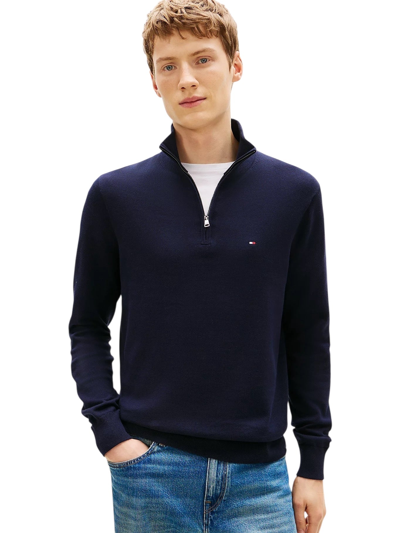Tommy Hilfiger Quarter-Zip Mock Neck Jumper