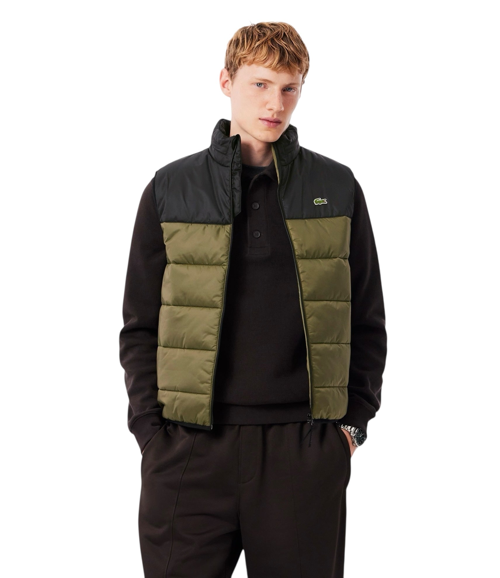 Lacoste Water-Repellent Hooded Puffer Gilet