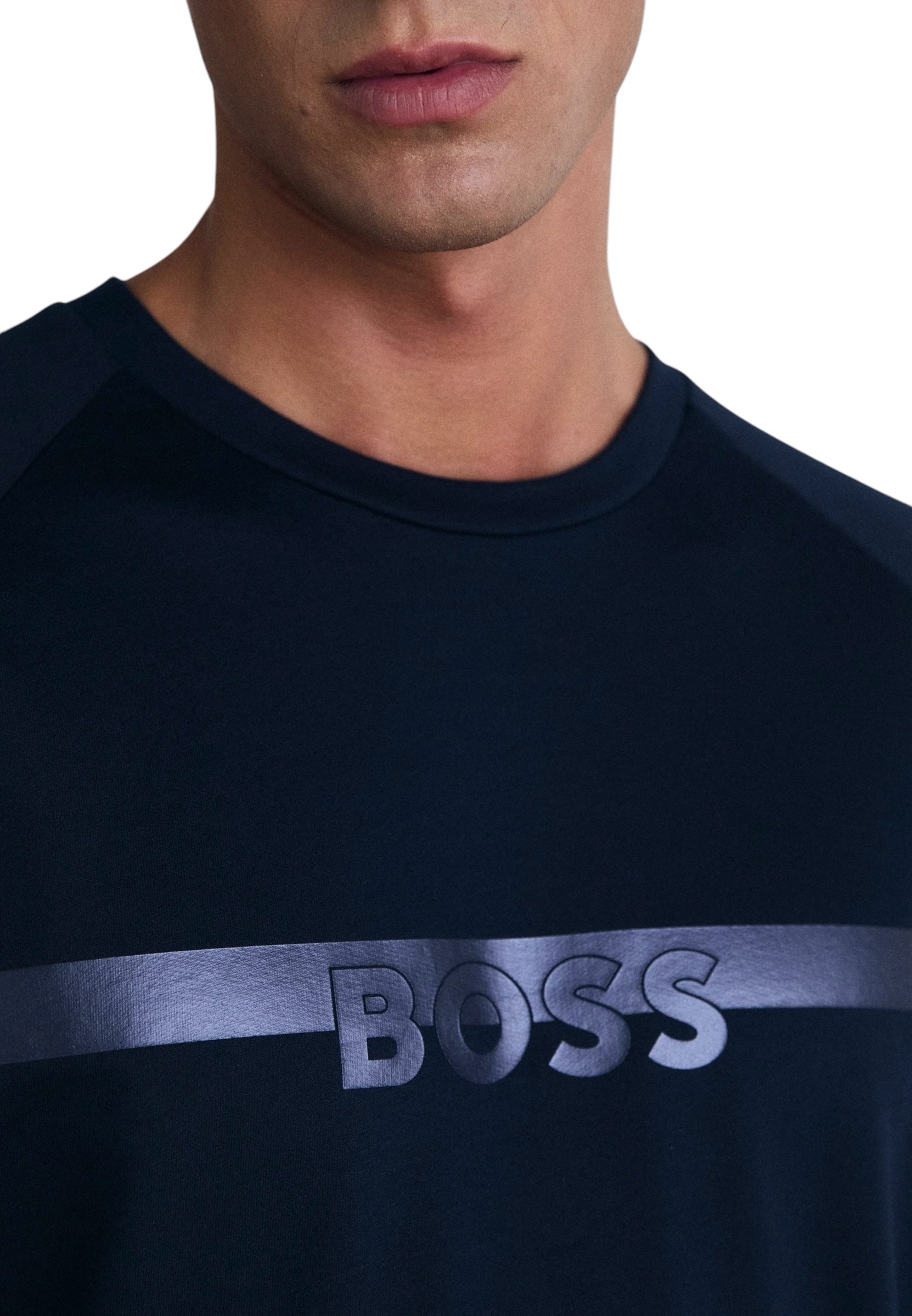 BOSS Authentic Logo Print Cotton Jersey Sweatshirt