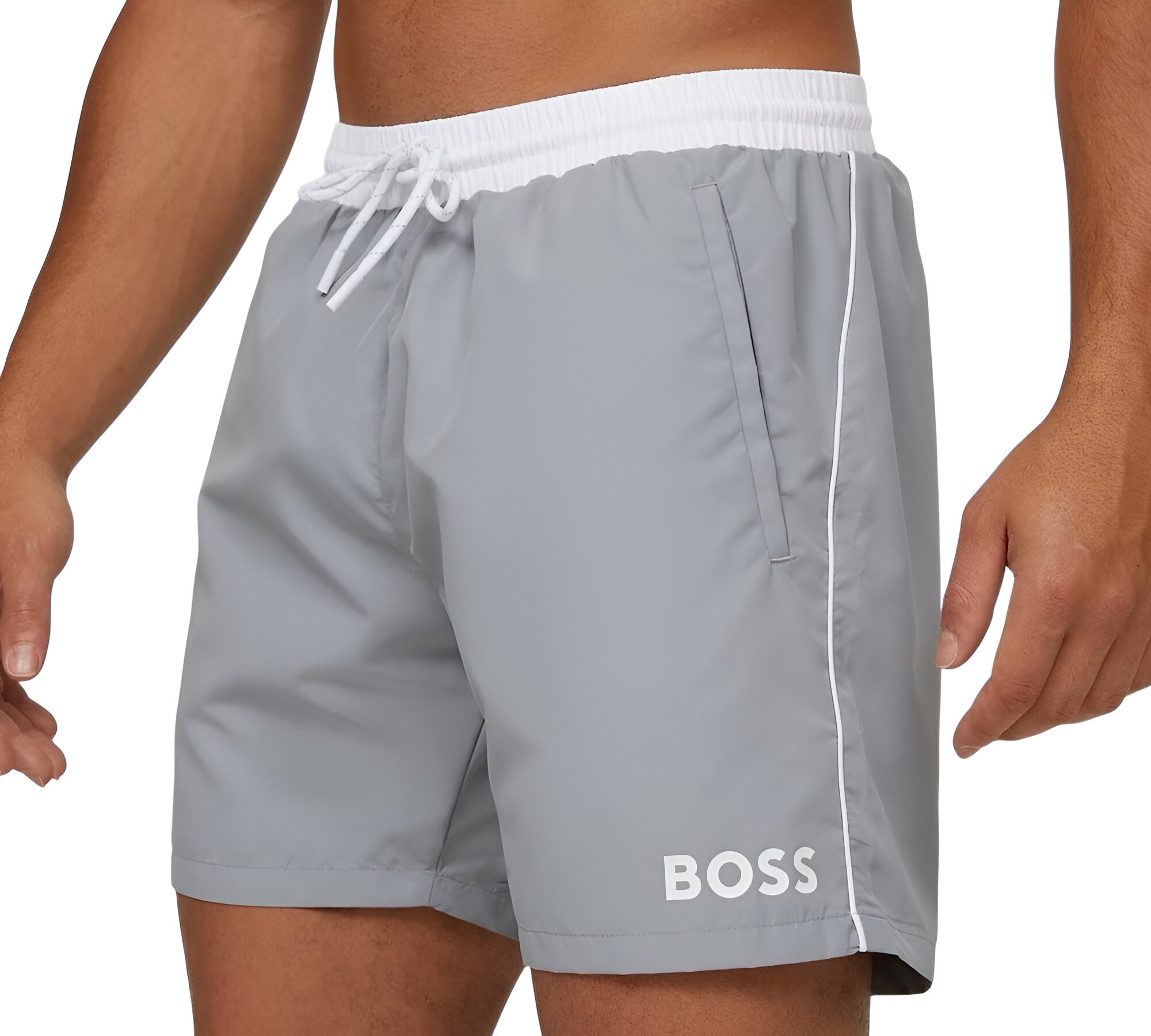BOSS Starfish Quick-Drying Swim Shorts With Contrast Details
