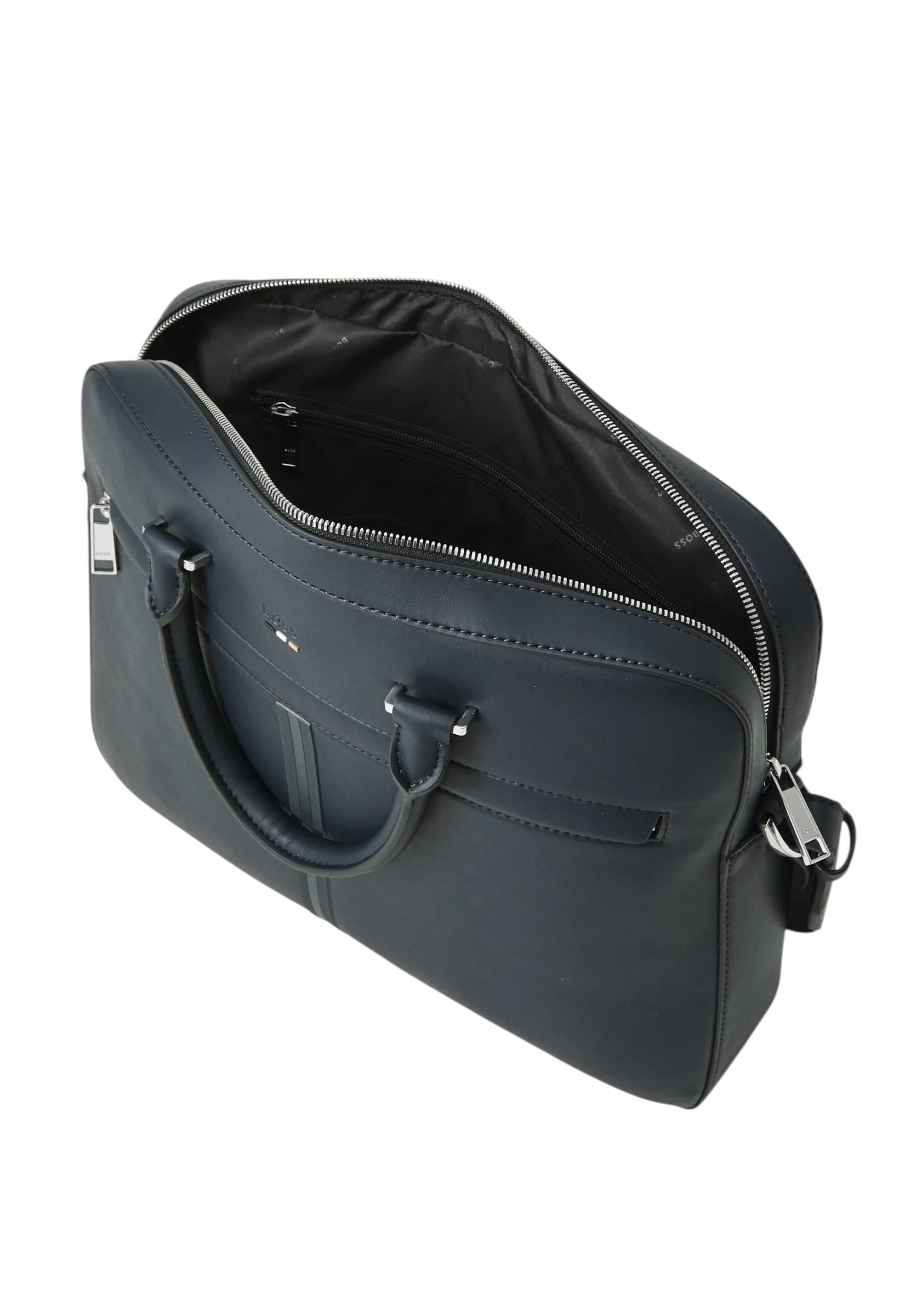 BOSS Ray S Faux Leather Document Case With Textured Trim