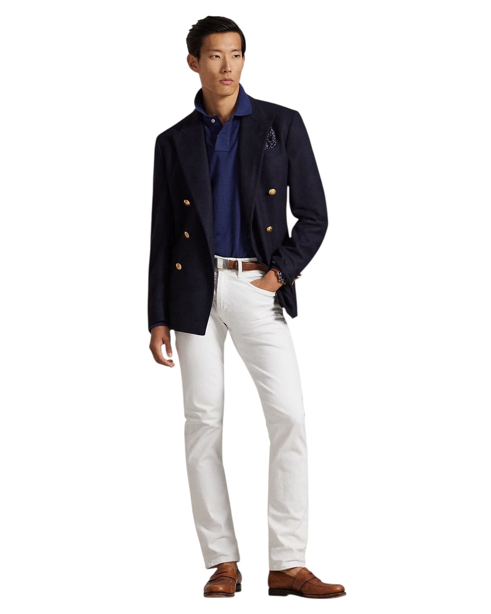 Polo Ralph Lauren Custom Slim Fit Long Sleeve Mesh Polo Shirt