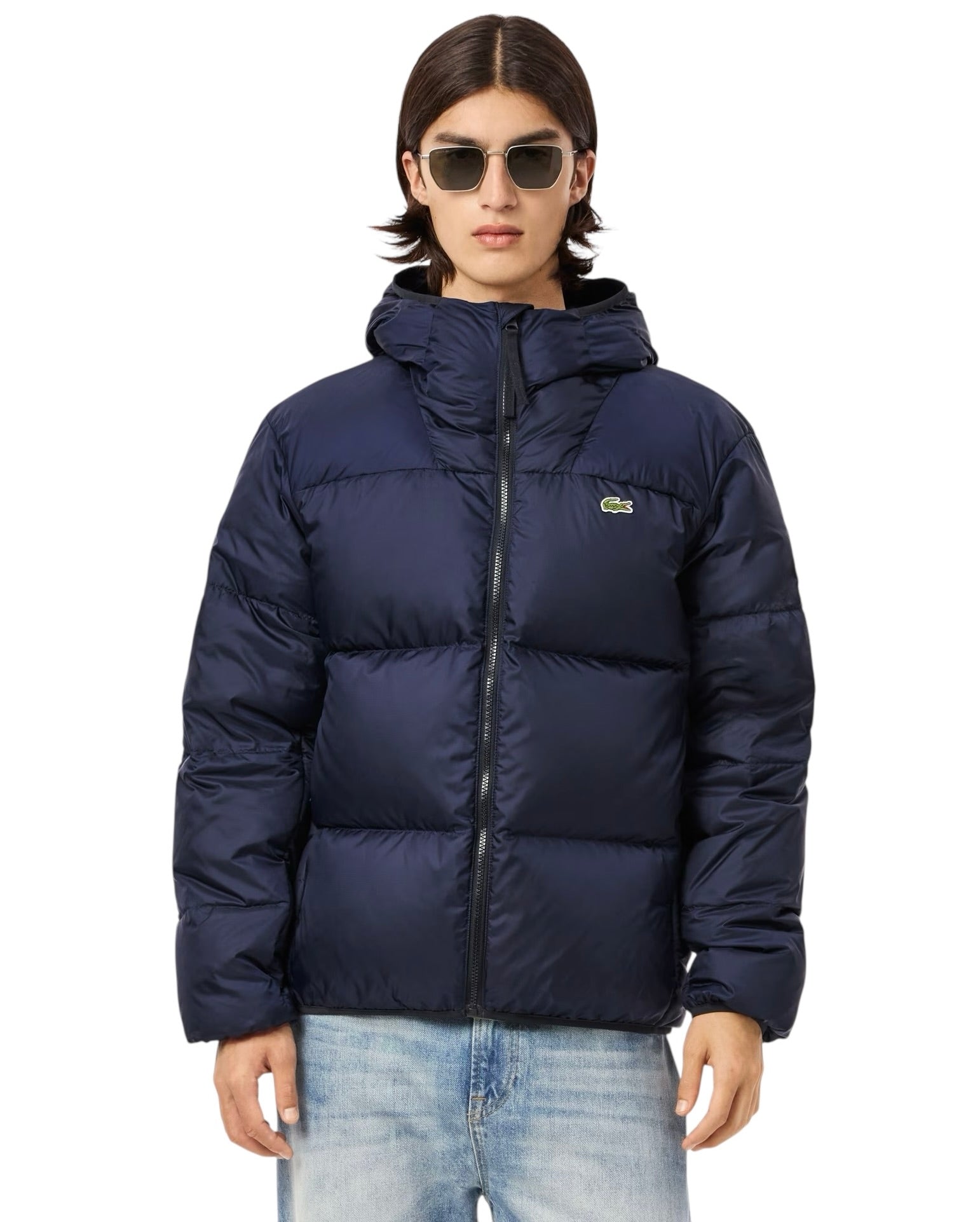 Lacoste Water-Repellent Down Fill Hooded Puffer Jacket