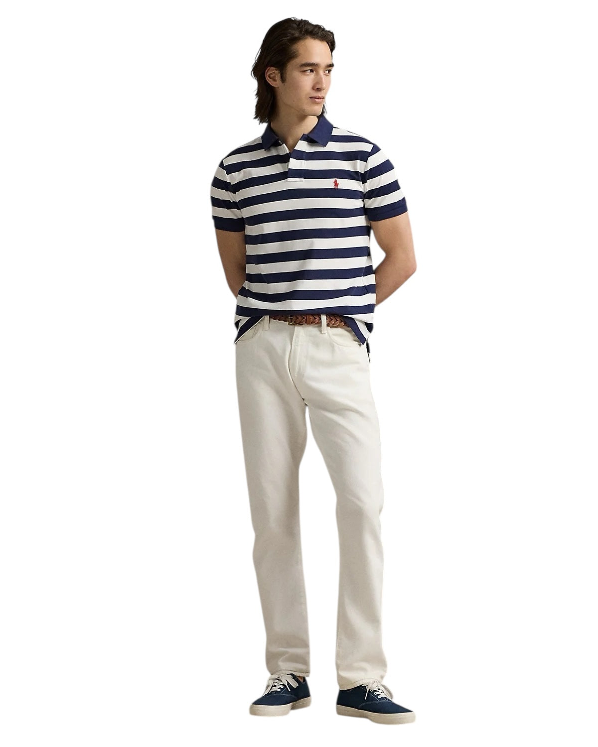 Polo Ralph Lauren Custom Slim Fit Striped Polo Shirt