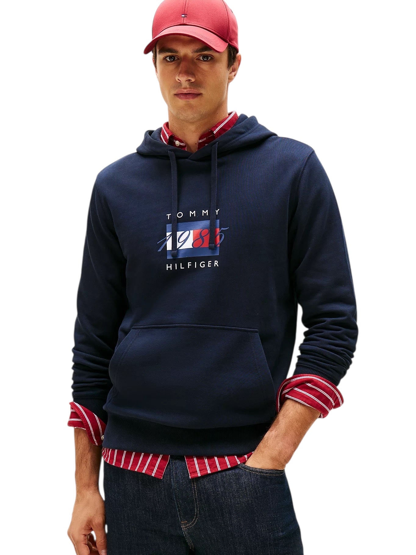 Tommy Hilfiger Flag Graphic Drawstring Hoody