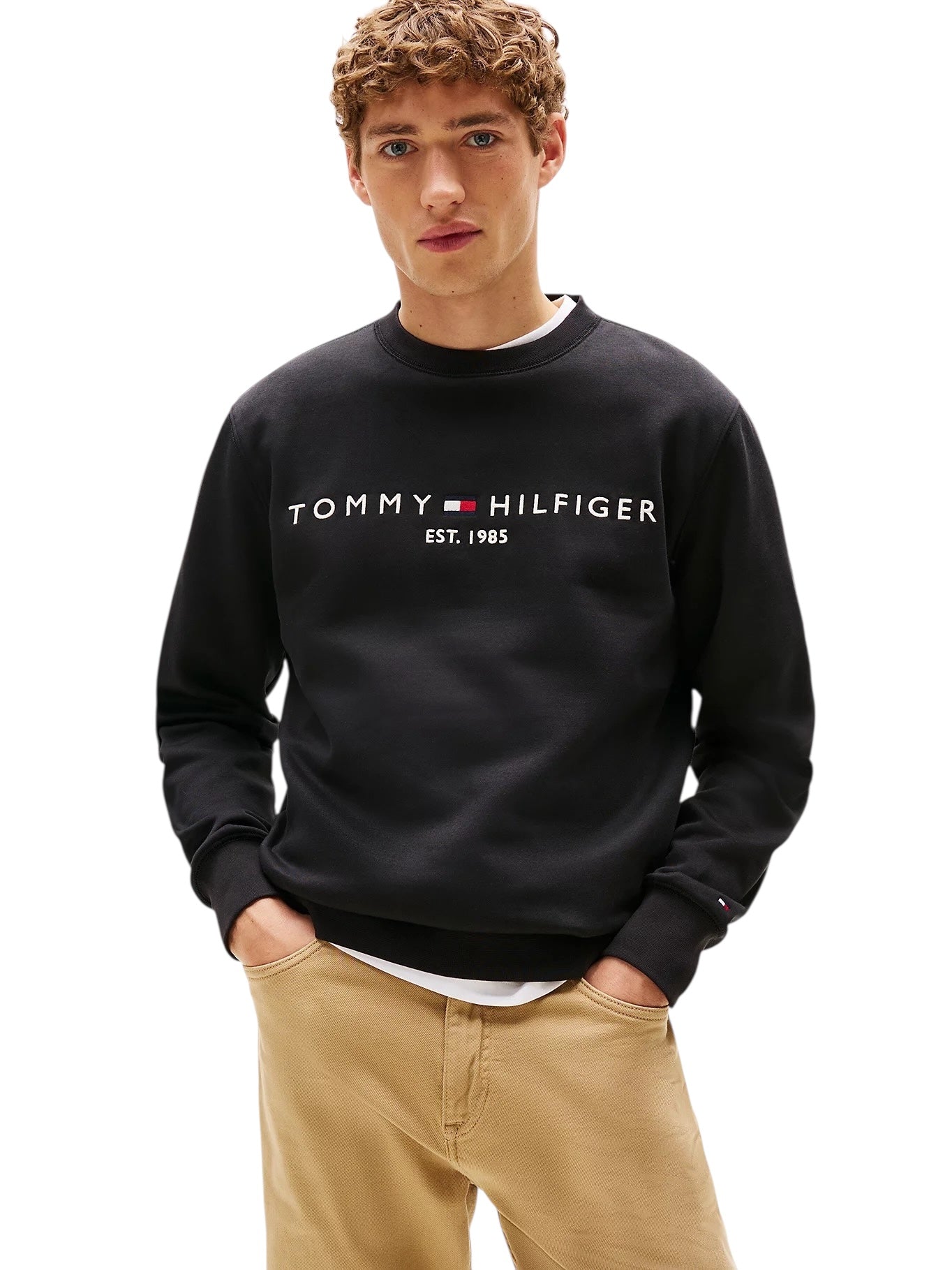 Tommy Hilfiger Logo Embroidery Flex Fleece Sweatshirt