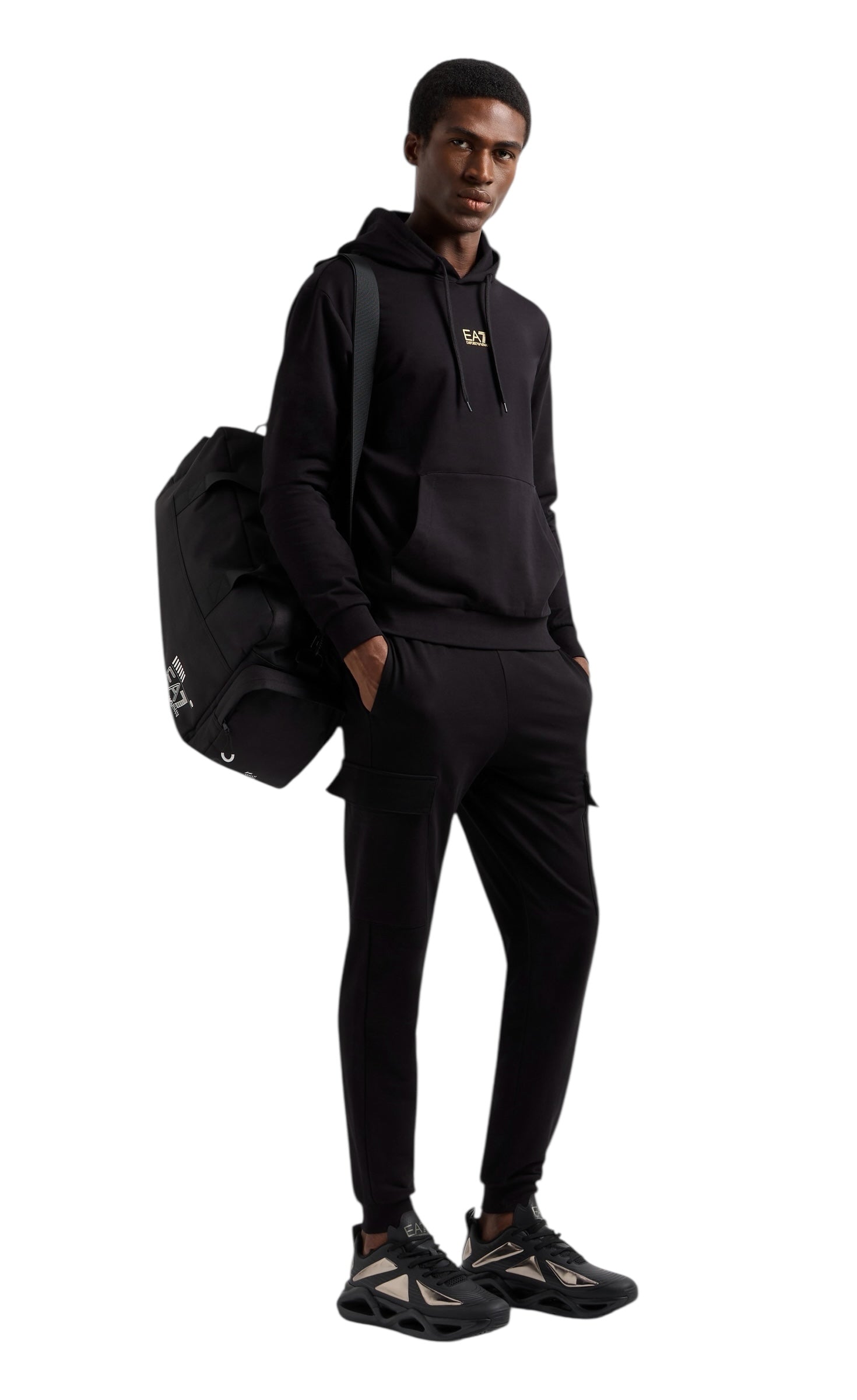 EA7 Emporio Armani Core Identity Cotton Hooded Sweatshirt